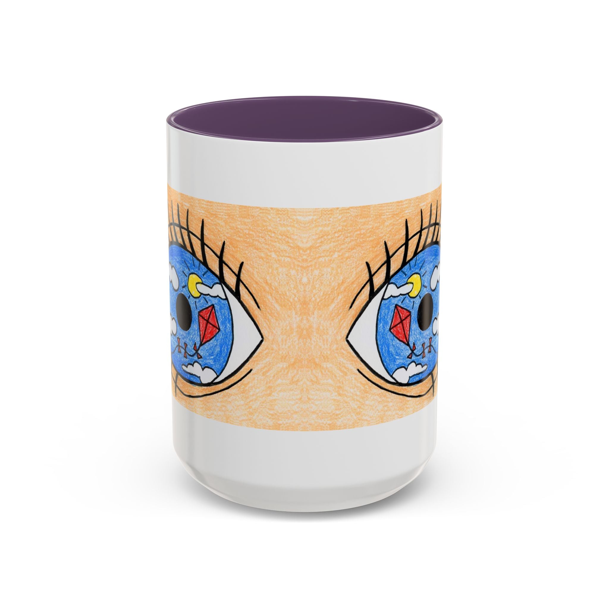Whimsical Eye Design Coffee Mug - Unique Artistic Gift for Dreamers