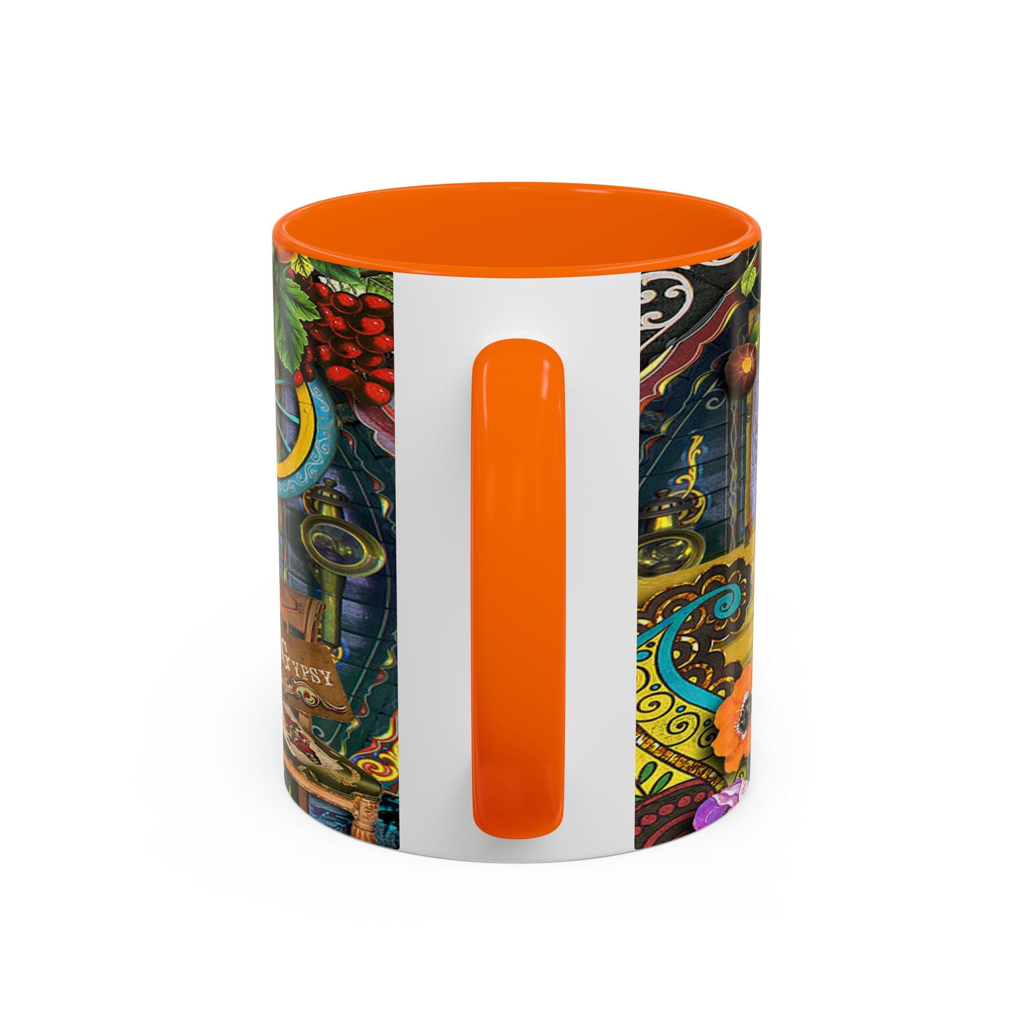 Bohemian Accent Coffee Mug - Artistic Gypsy Design, 11 & 15oz