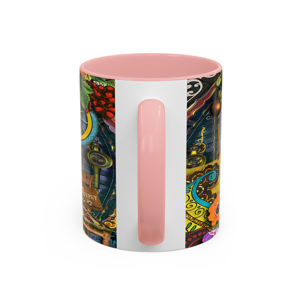 Bohemian Accent Coffee Mug - Artistic Gypsy Design, 11 & 15oz