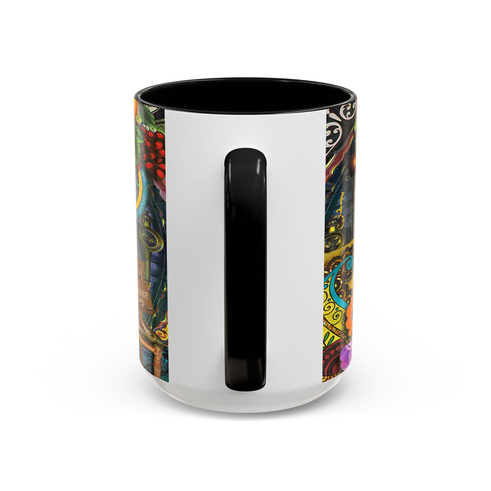 Bohemian Accent Coffee Mug - Artistic Gypsy Design, 11 & 15oz