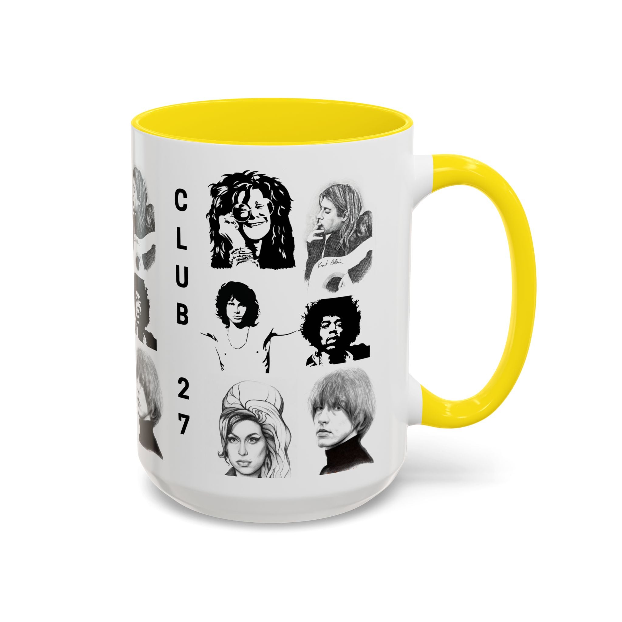 Club 27 Accent Coffee Mug 11oz + 15oz ~ Dead Rock Icons ~