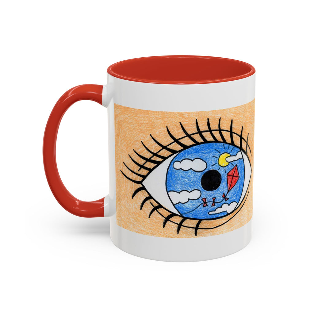 Whimsical Eye Design Coffee Mug - Unique Artistic Gift for Dreamers