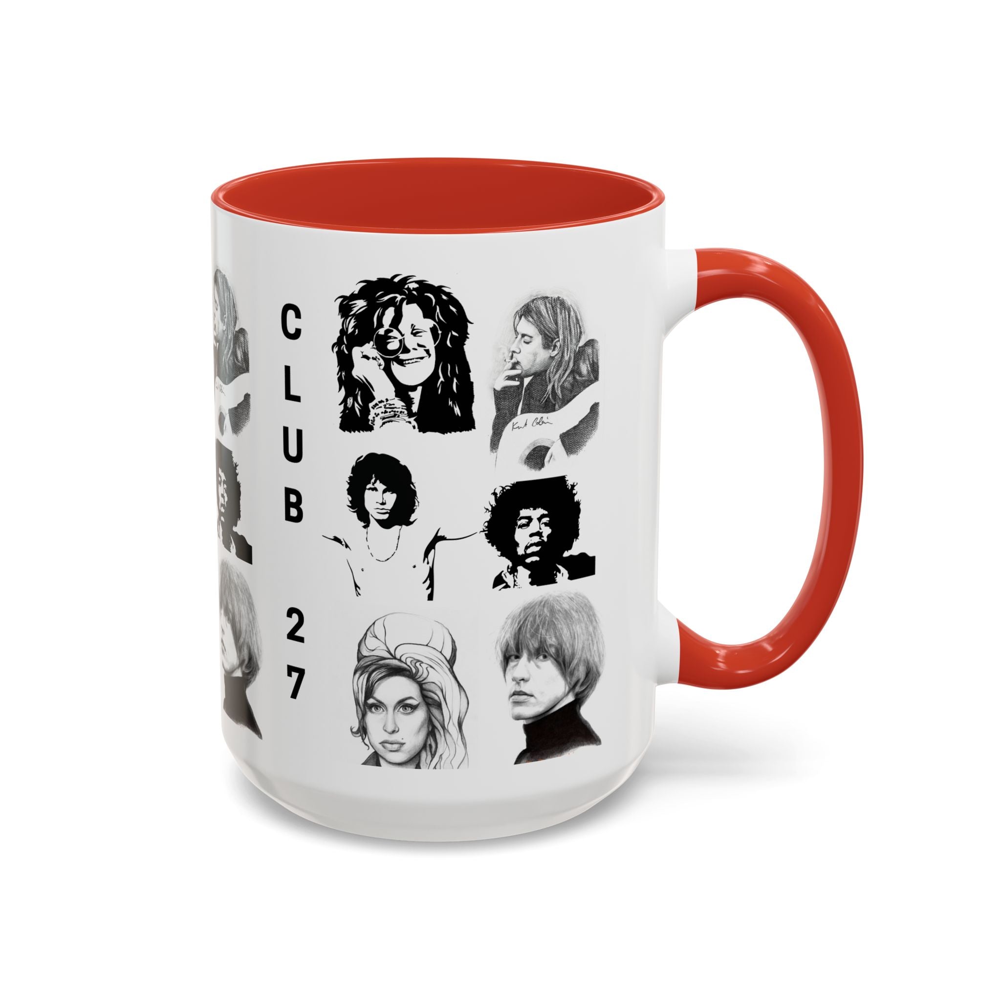 Club 27 Accent Coffee Mug 11oz + 15oz ~ Dead Rock Icons ~
