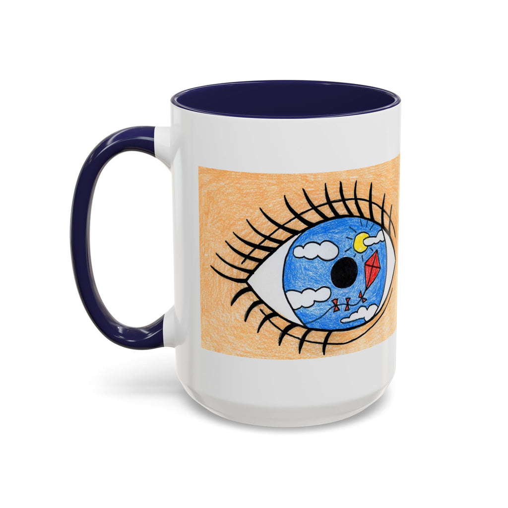 Whimsical Eye Design Coffee Mug - Unique Artistic Gift for Dreamers