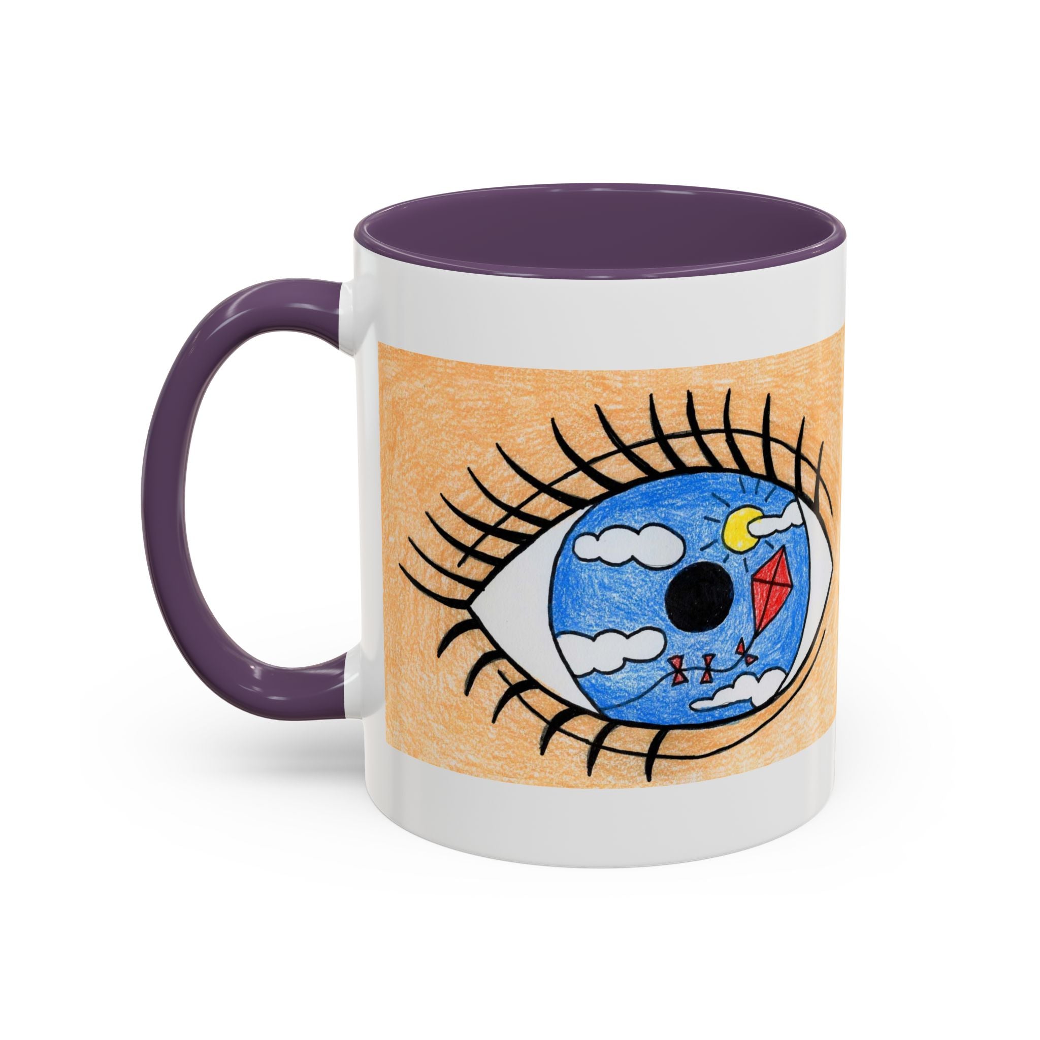 Whimsical Eye Design Coffee Mug - Unique Artistic Gift for Dreamers