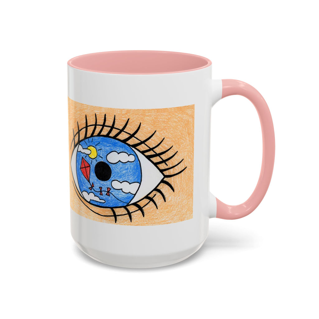 Whimsical Eye Design Coffee Mug - Unique Artistic Gift for Dreamers