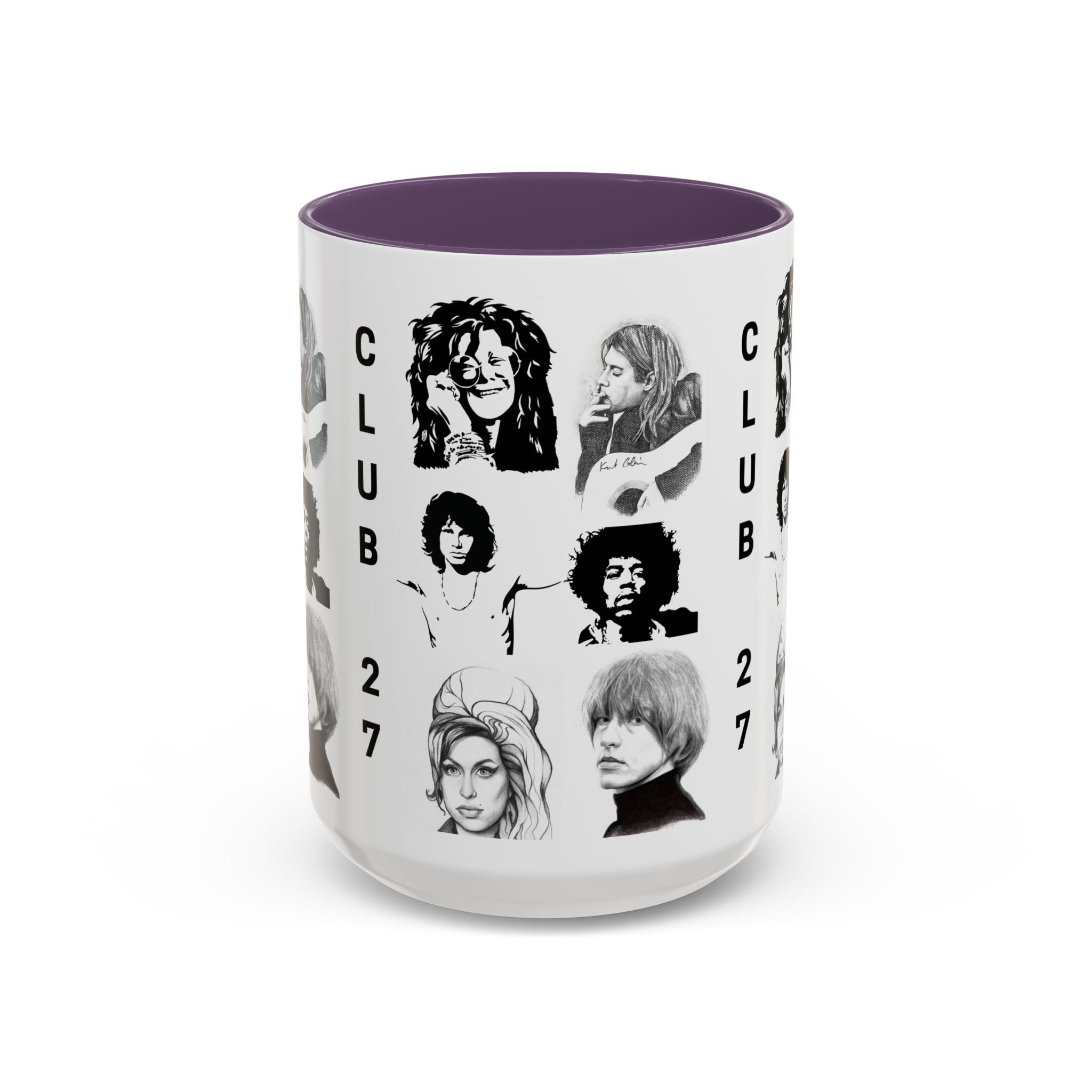 Club 27 Accent Coffee Mug 11oz + 15oz ~ Dead Rock Icons ~
