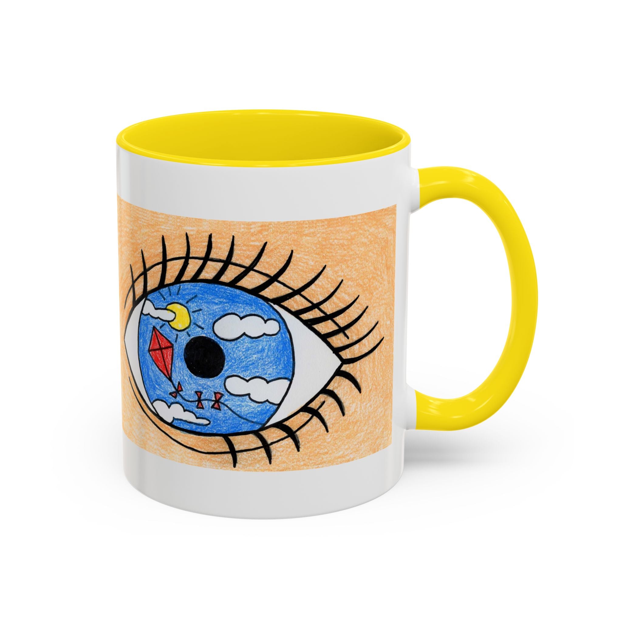 Whimsical Eye Design Coffee Mug - Unique Artistic Gift for Dreamers