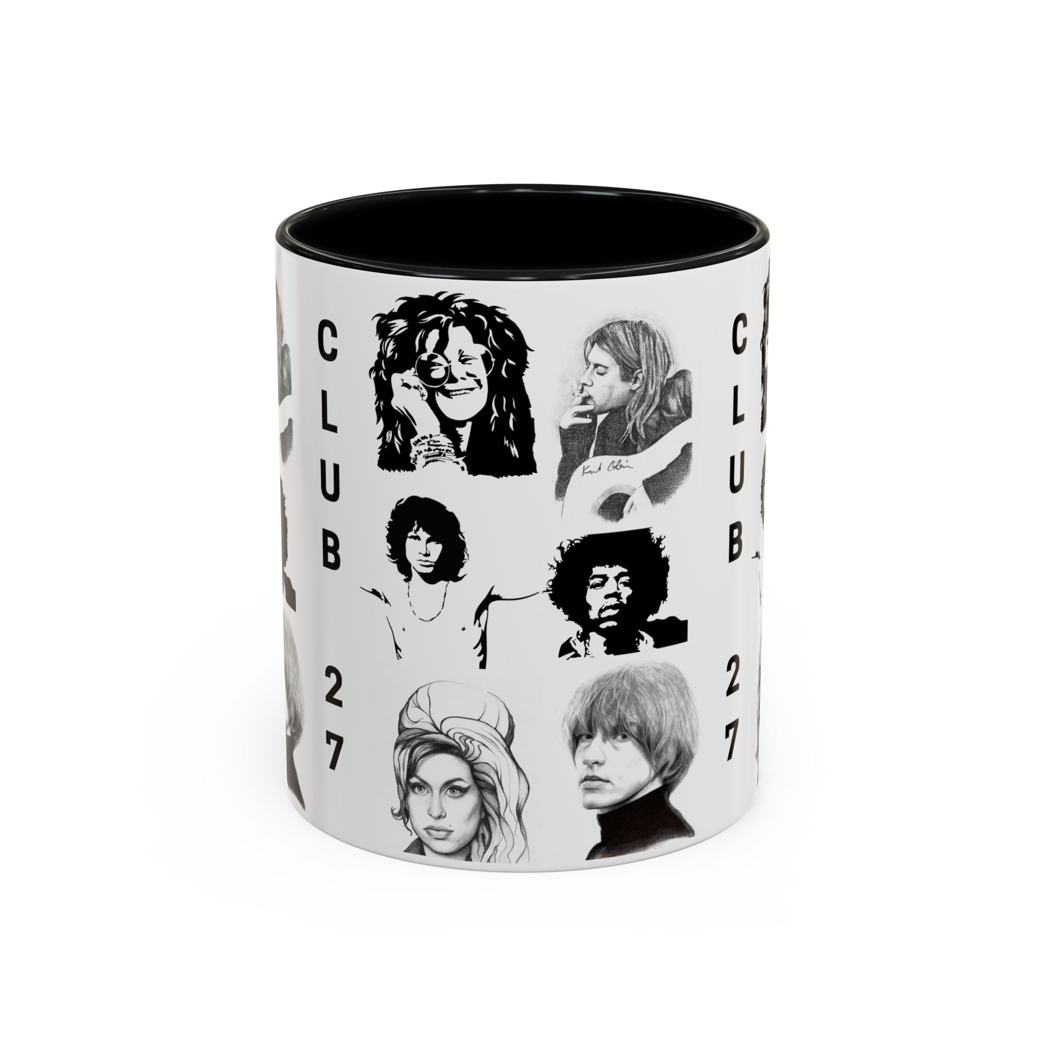 Club 27 Accent Coffee Mug 11oz + 15oz ~ Dead Rock Icons ~