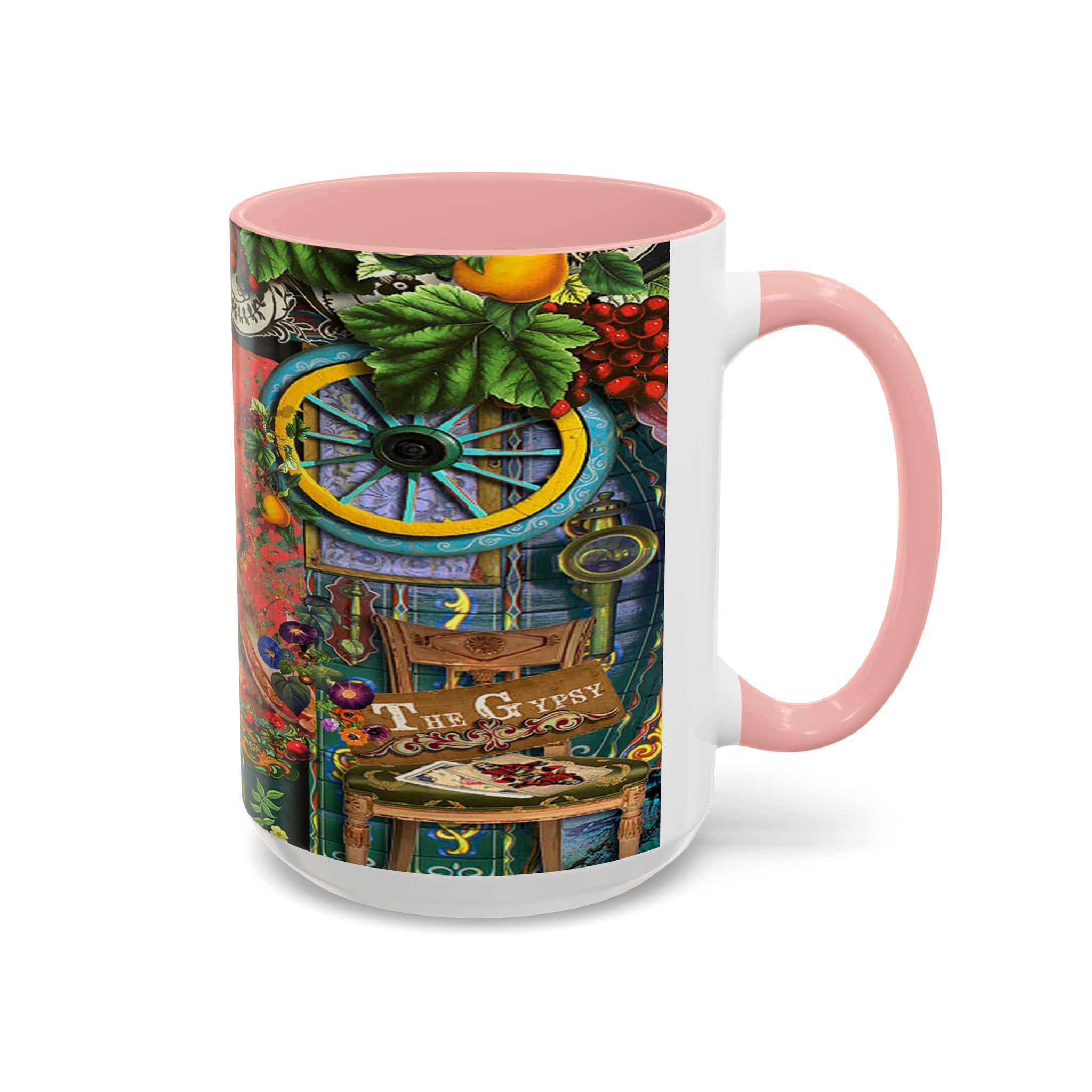 Bohemian Accent Coffee Mug - Artistic Gypsy Design, 11 & 15oz