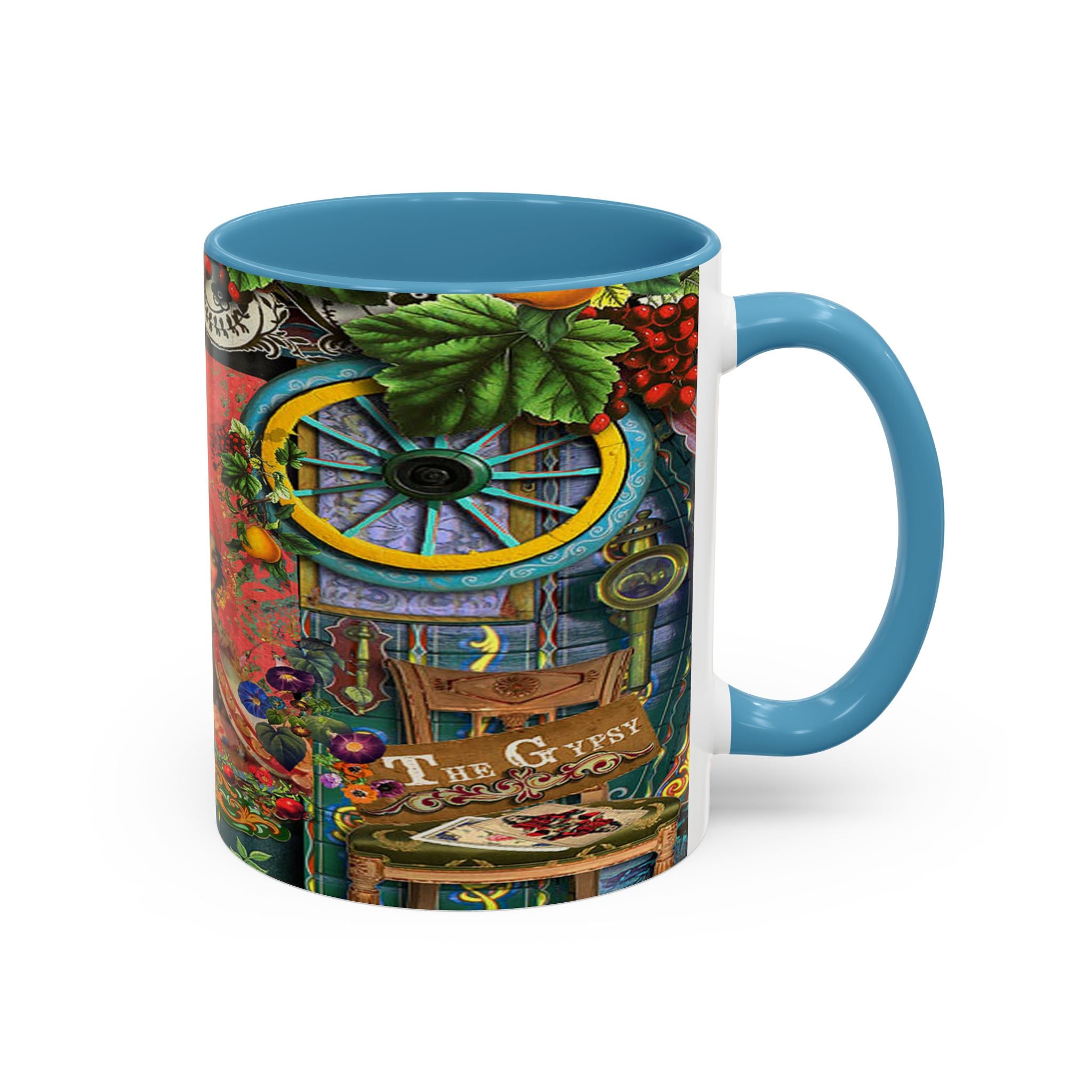 Bohemian Accent Coffee Mug - Artistic Gypsy Design, 11 & 15oz
