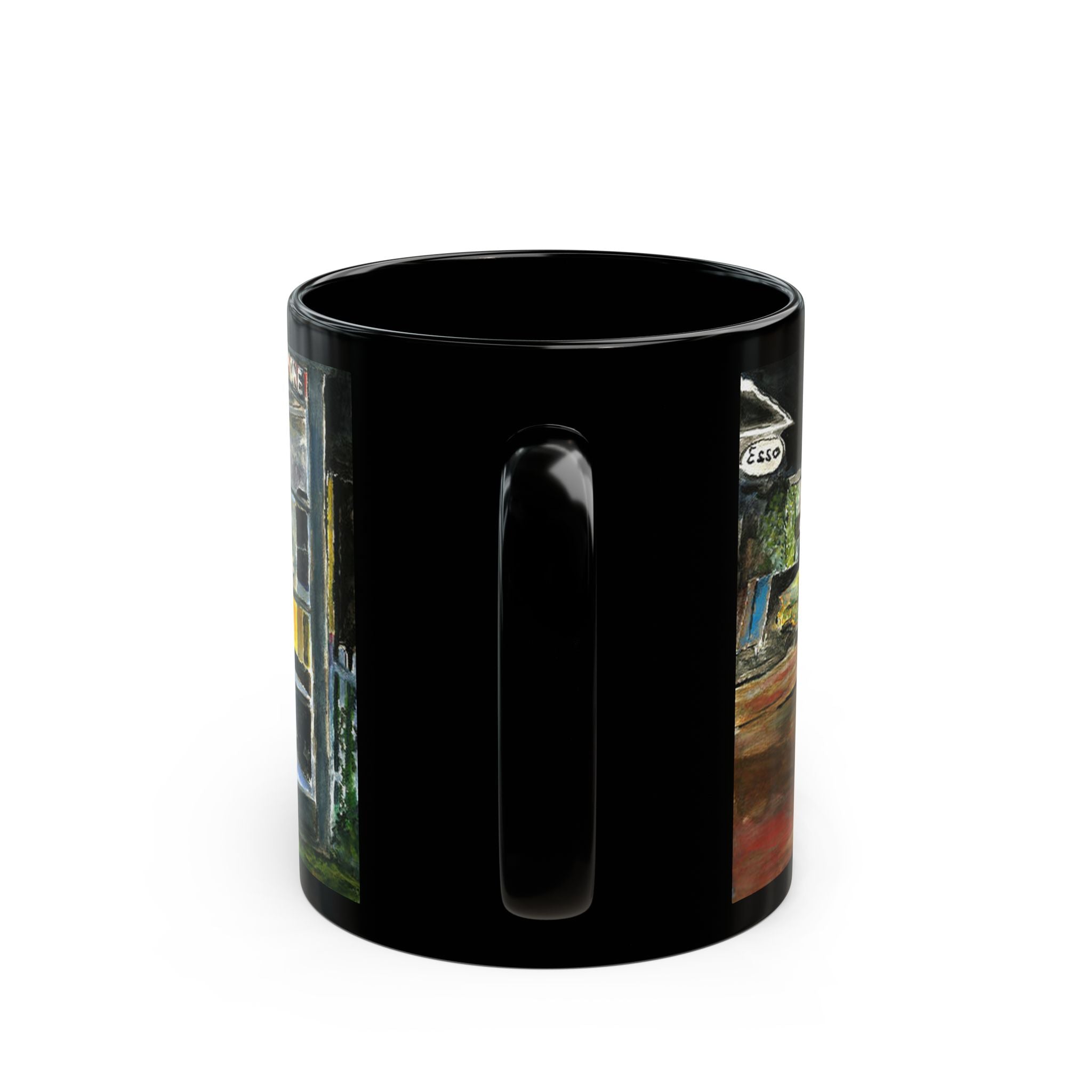 A Phone Booth In The Midwest ~ Bob Dylan Artwork ~ Ceramic Black Mug - 11oz & 15oz