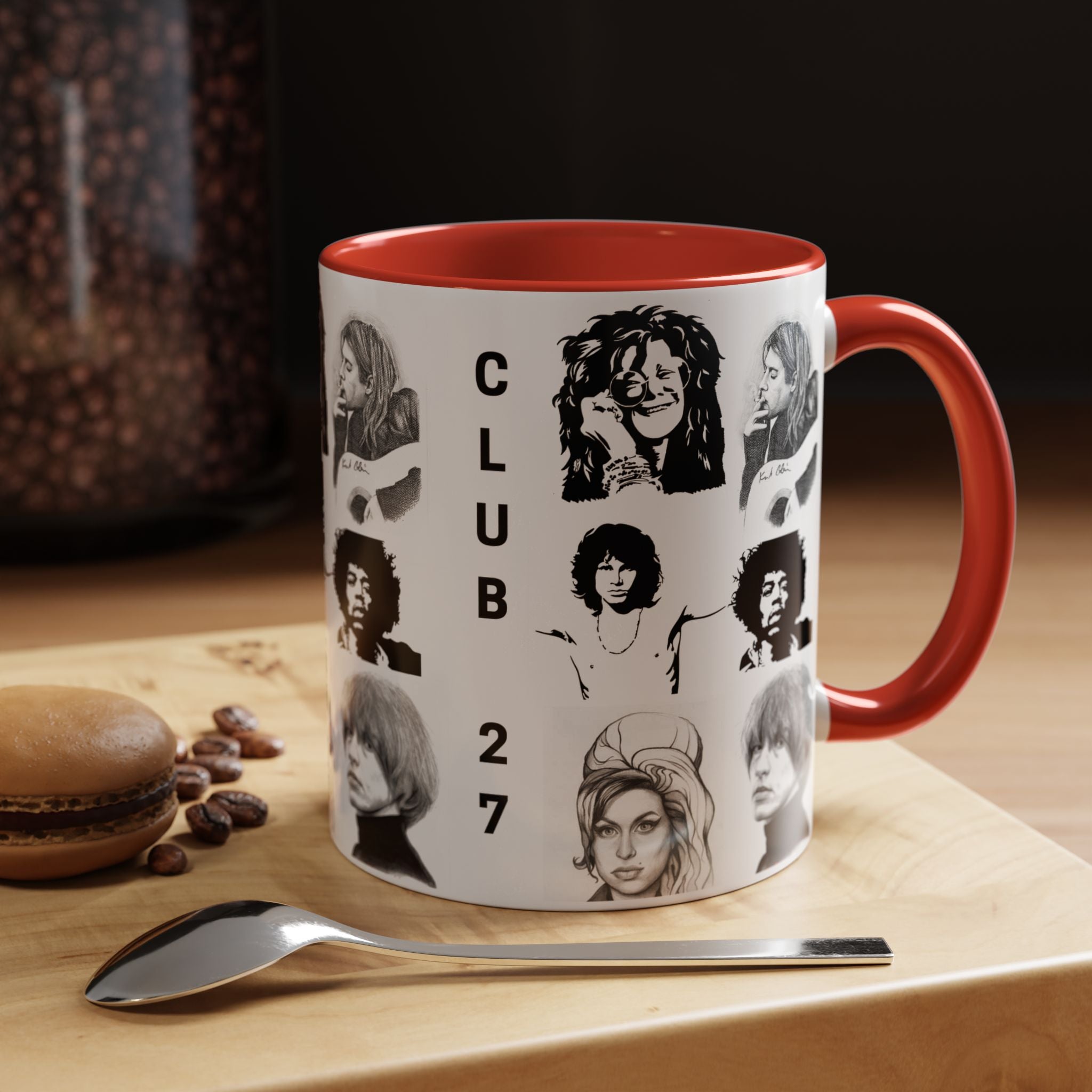 Club 27 Accent Coffee Mug 11oz + 15oz ~ Dead Rock Icons ~