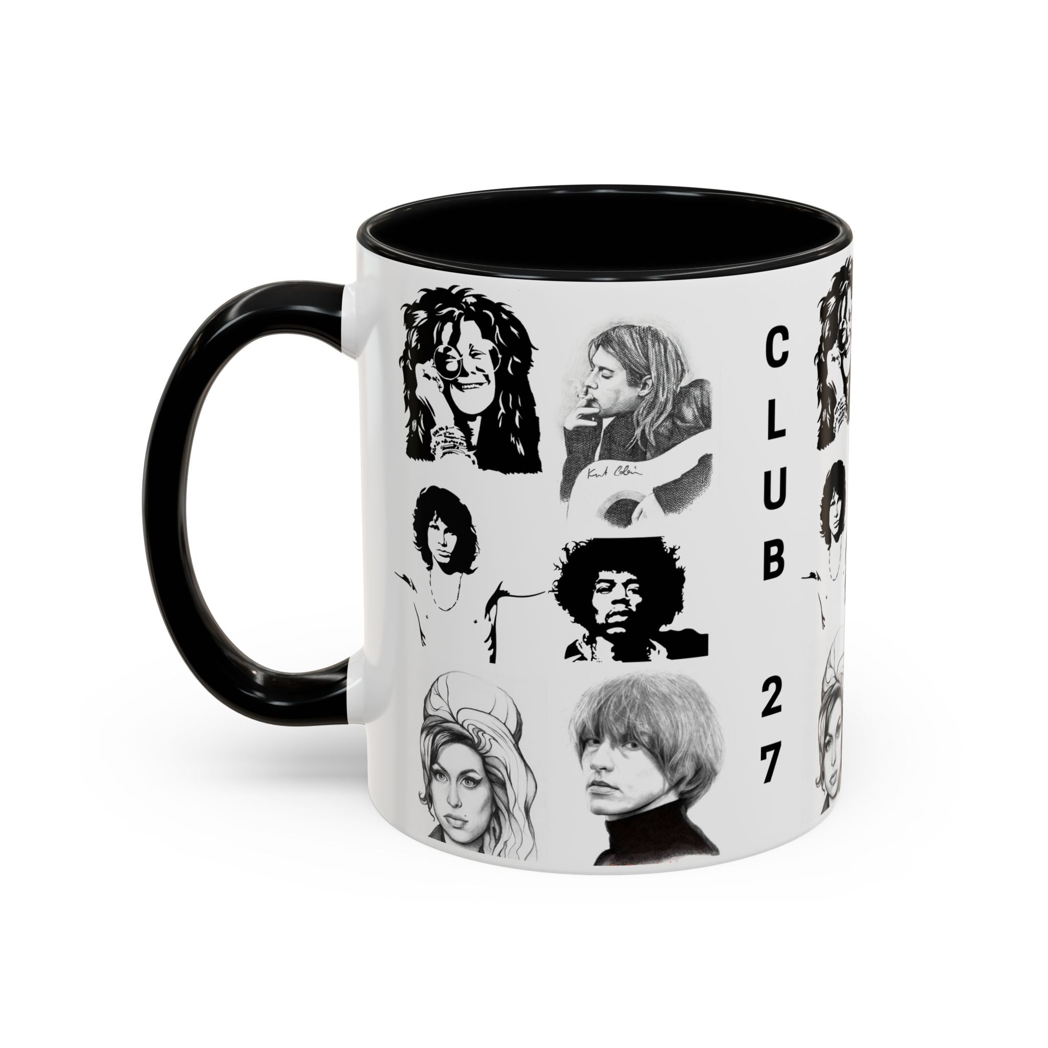 Club 27 Accent Coffee Mug 11oz + 15oz ~ Dead Rock Icons ~