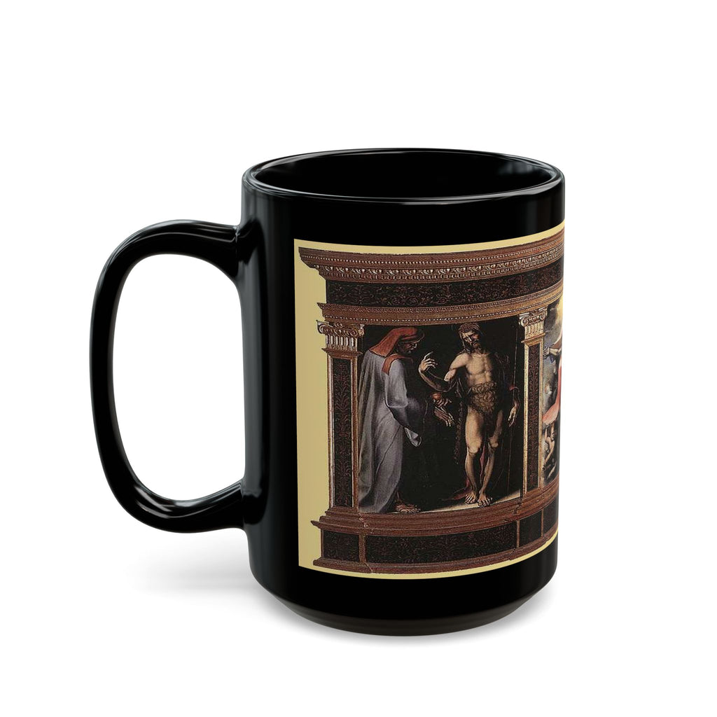 Ceramic Black Mug 11 & 15oz – Classic Devine Masterpiece Design