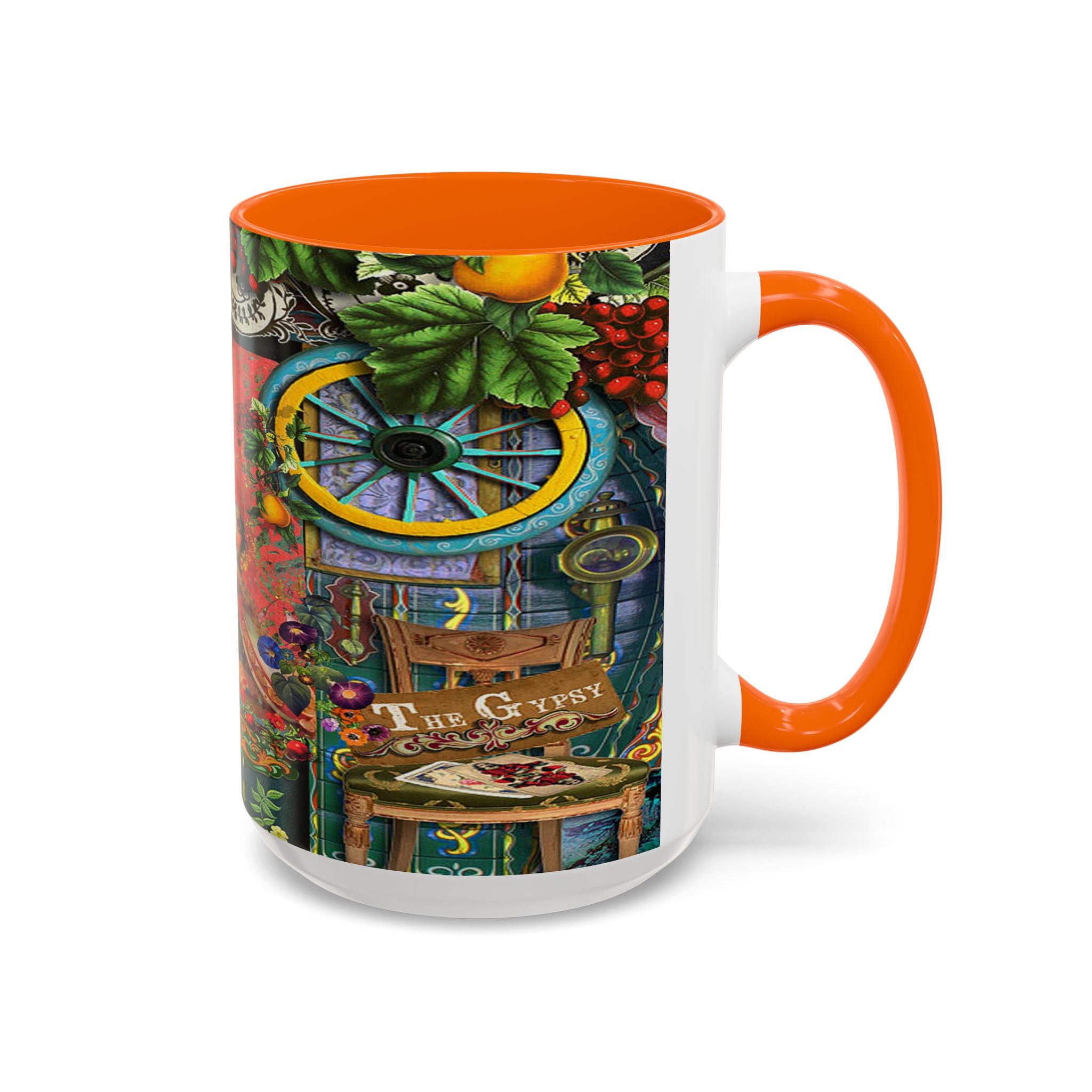 Bohemian Accent Coffee Mug - Artistic Gypsy Design, 11 & 15oz