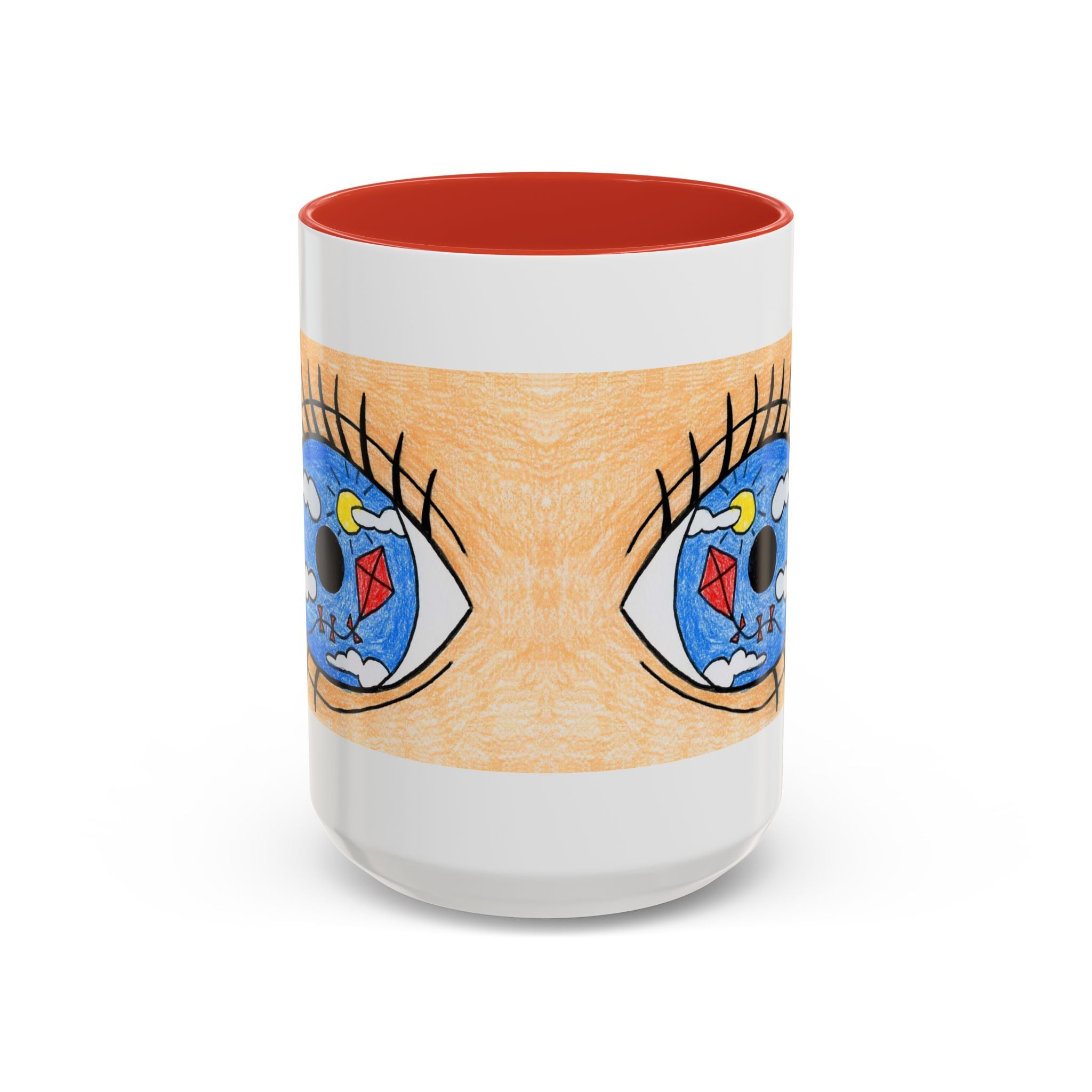 Whimsical Eye Design Coffee Mug - Unique Artistic Gift for Dreamers