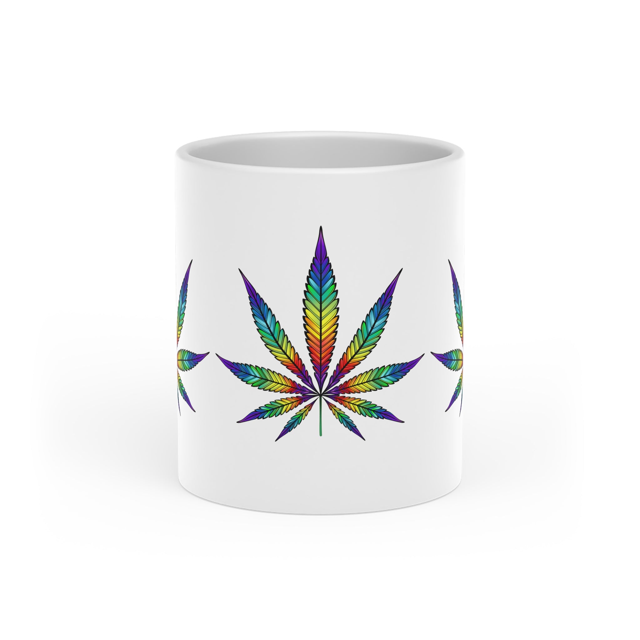Rainbow Leaf Heart-Shaped Mug 11 oz- Toke Pride in Yourself