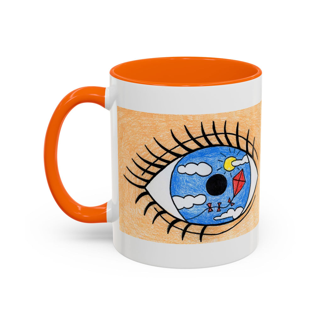Whimsical Eye Design Coffee Mug - Unique Artistic Gift for Dreamers