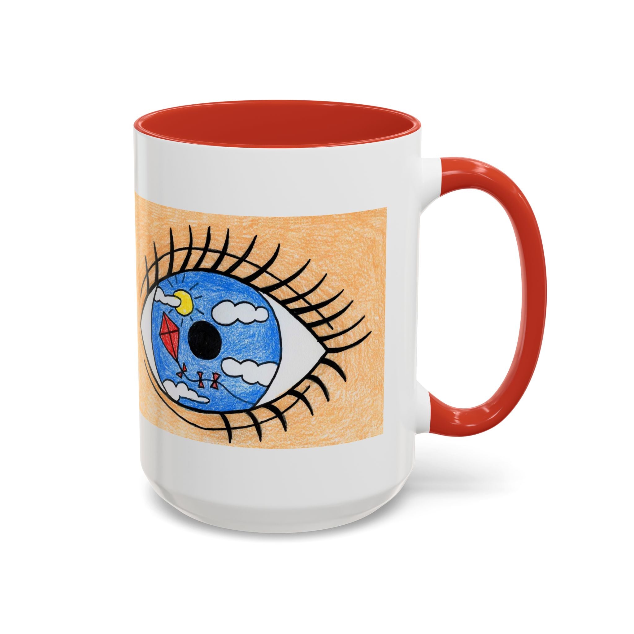 Whimsical Eye Design Coffee Mug - Unique Artistic Gift for Dreamers