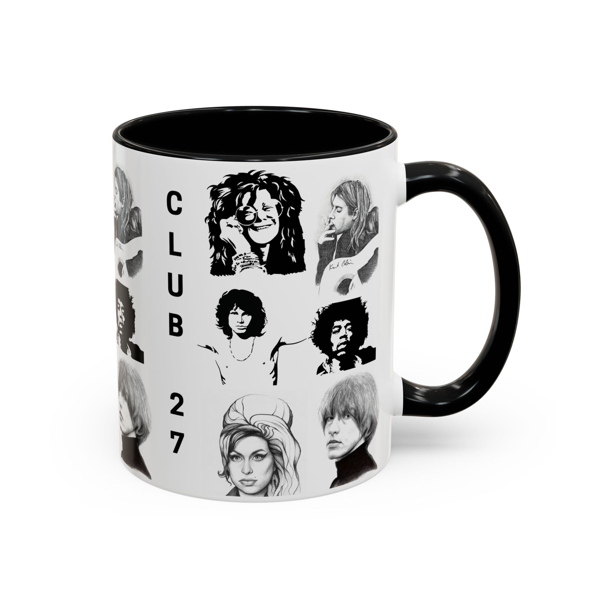 Club 27 Accent Coffee Mug 11oz + 15oz ~ Dead Rock Icons ~