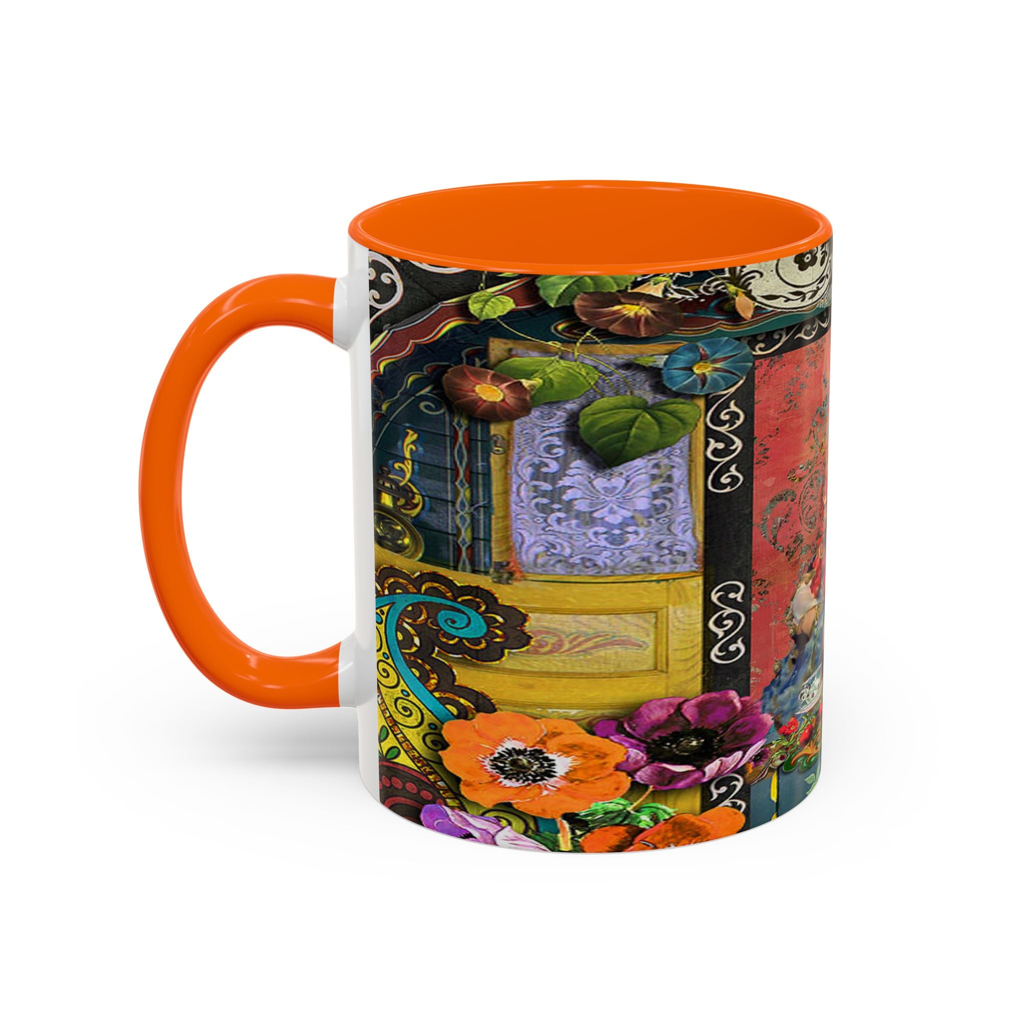 Bohemian Accent Coffee Mug - Artistic Gypsy Design, 11 & 15oz