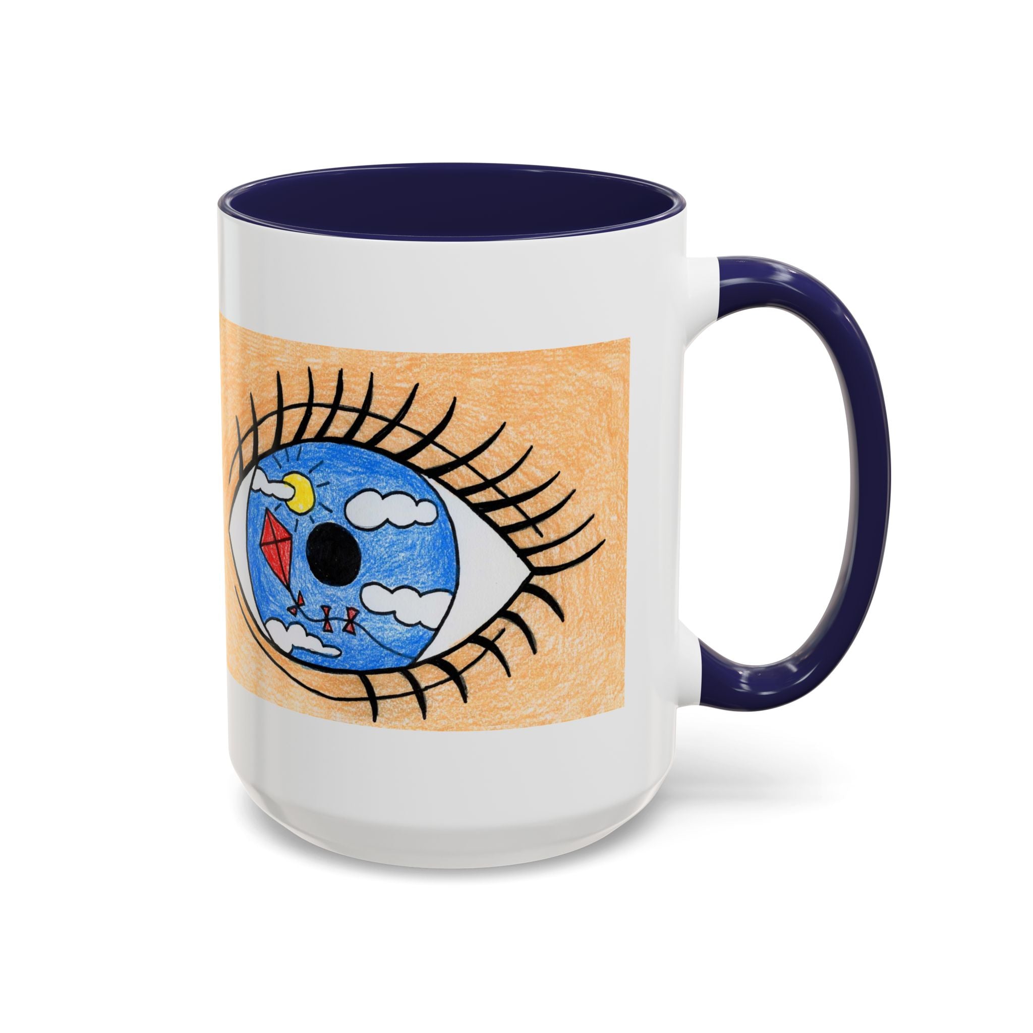 Whimsical Eye Design Coffee Mug - Unique Artistic Gift for Dreamers