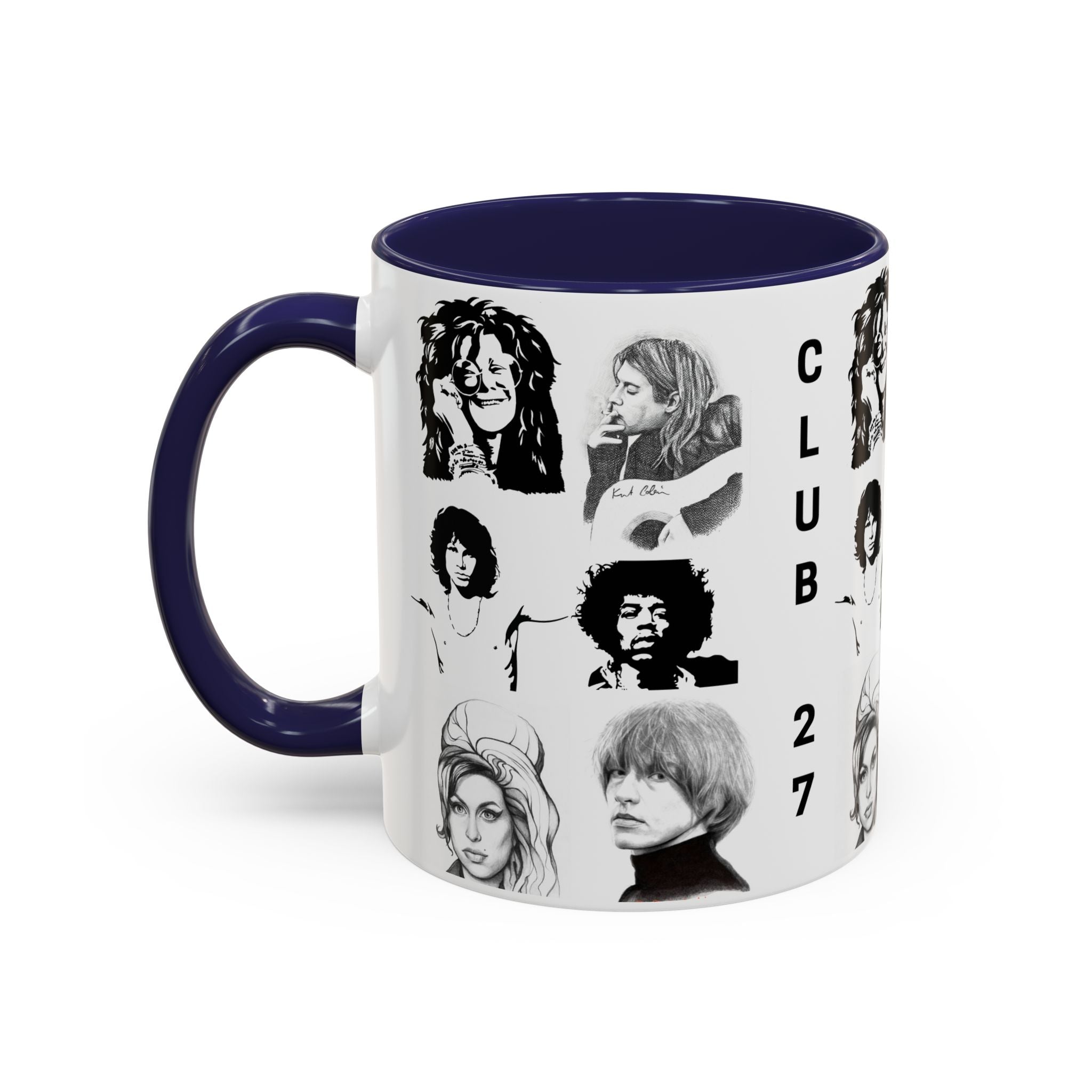 Club 27 Accent Coffee Mug 11oz + 15oz ~ Dead Rock Icons ~