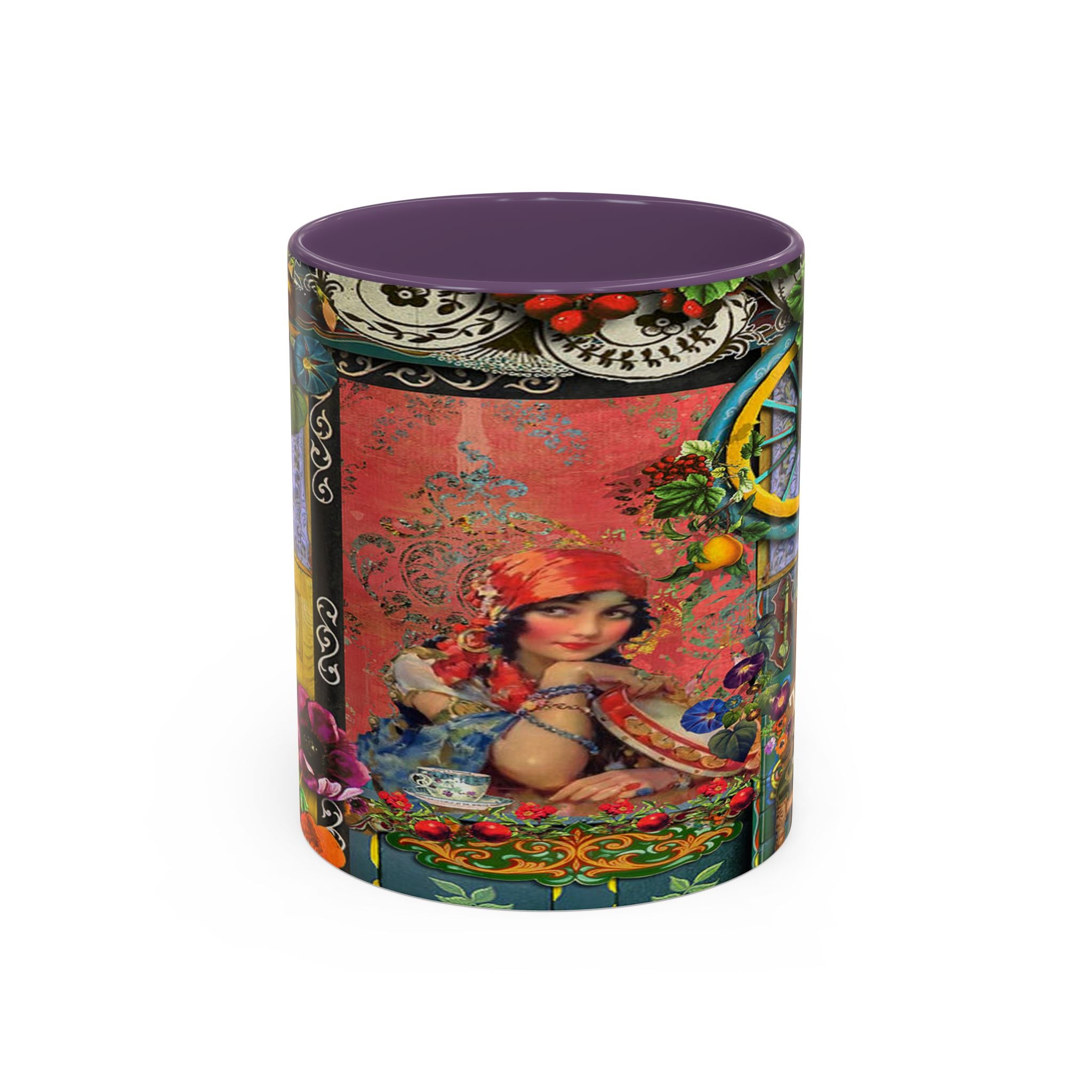Bohemian Accent Coffee Mug - Artistic Gypsy Design, 11 & 15oz