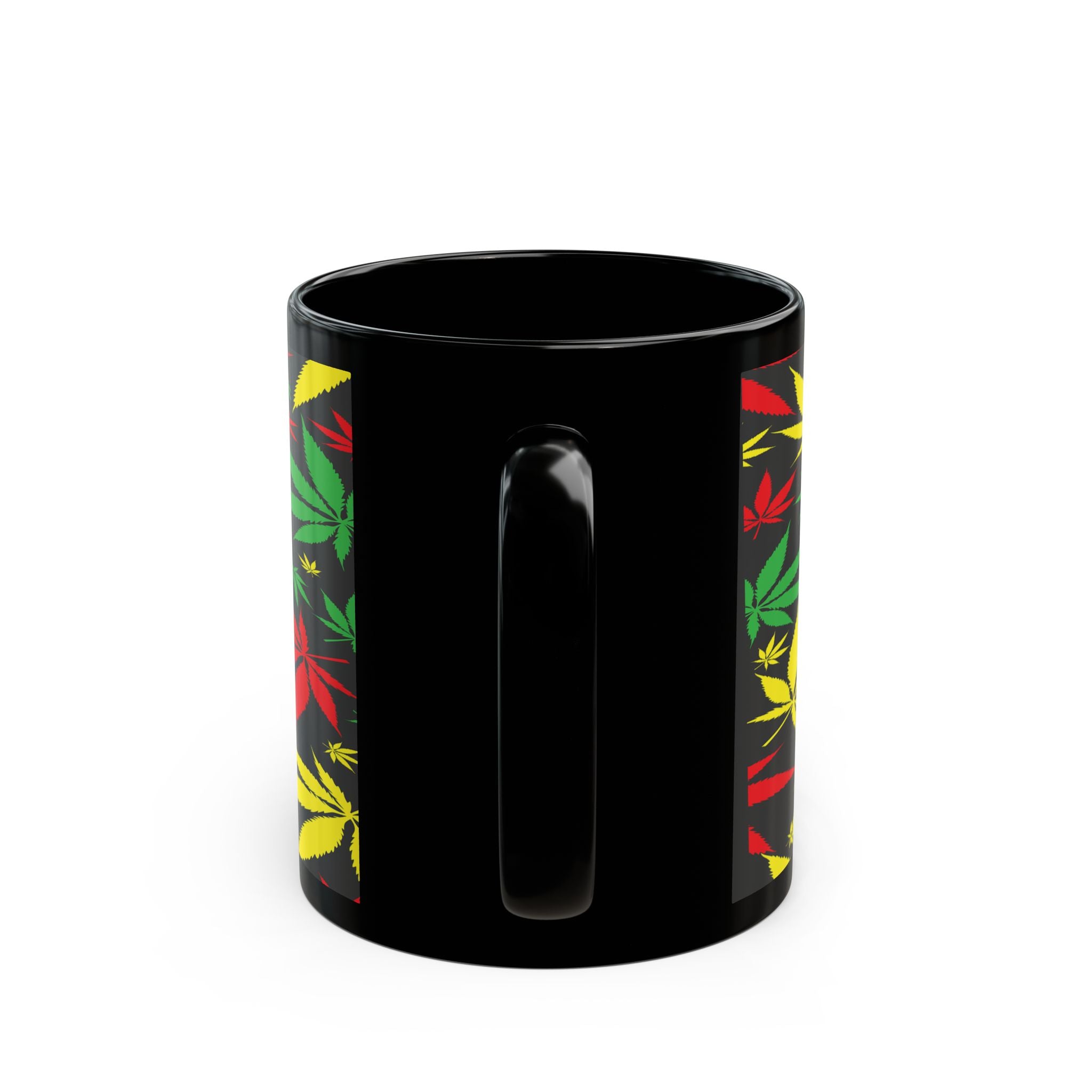 Ceramic 11oz & 15oz Colorful Cannabis Leaf Mug - For Relaxed Irie Vibes