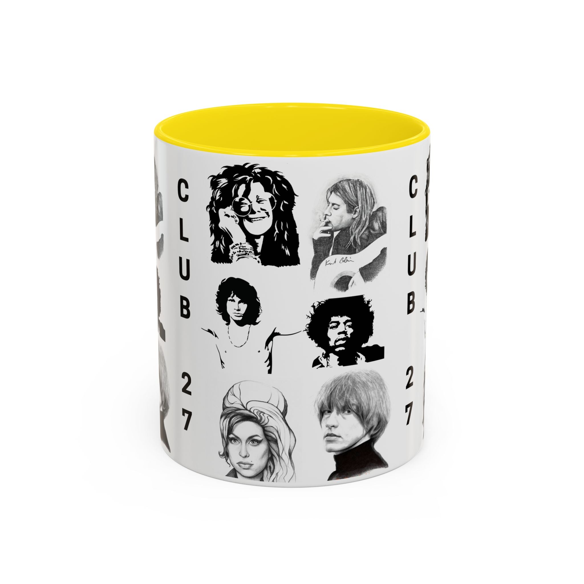 Club 27 Accent Coffee Mug 11oz + 15oz ~ Dead Rock Icons ~