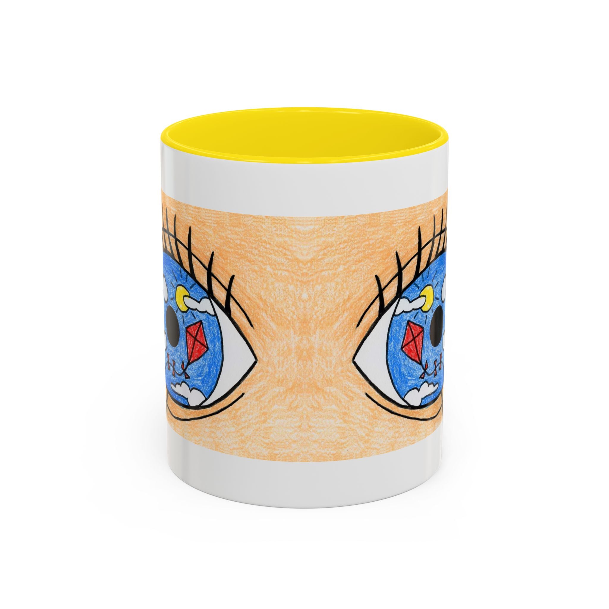 Whimsical Eye Design Coffee Mug - Unique Artistic Gift for Dreamers