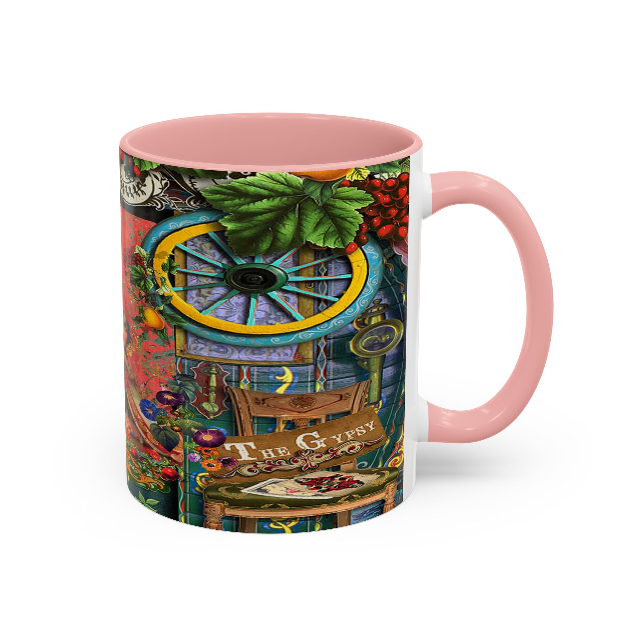 Bohemian Accent Coffee Mug - Artistic Gypsy Design, 11 & 15oz