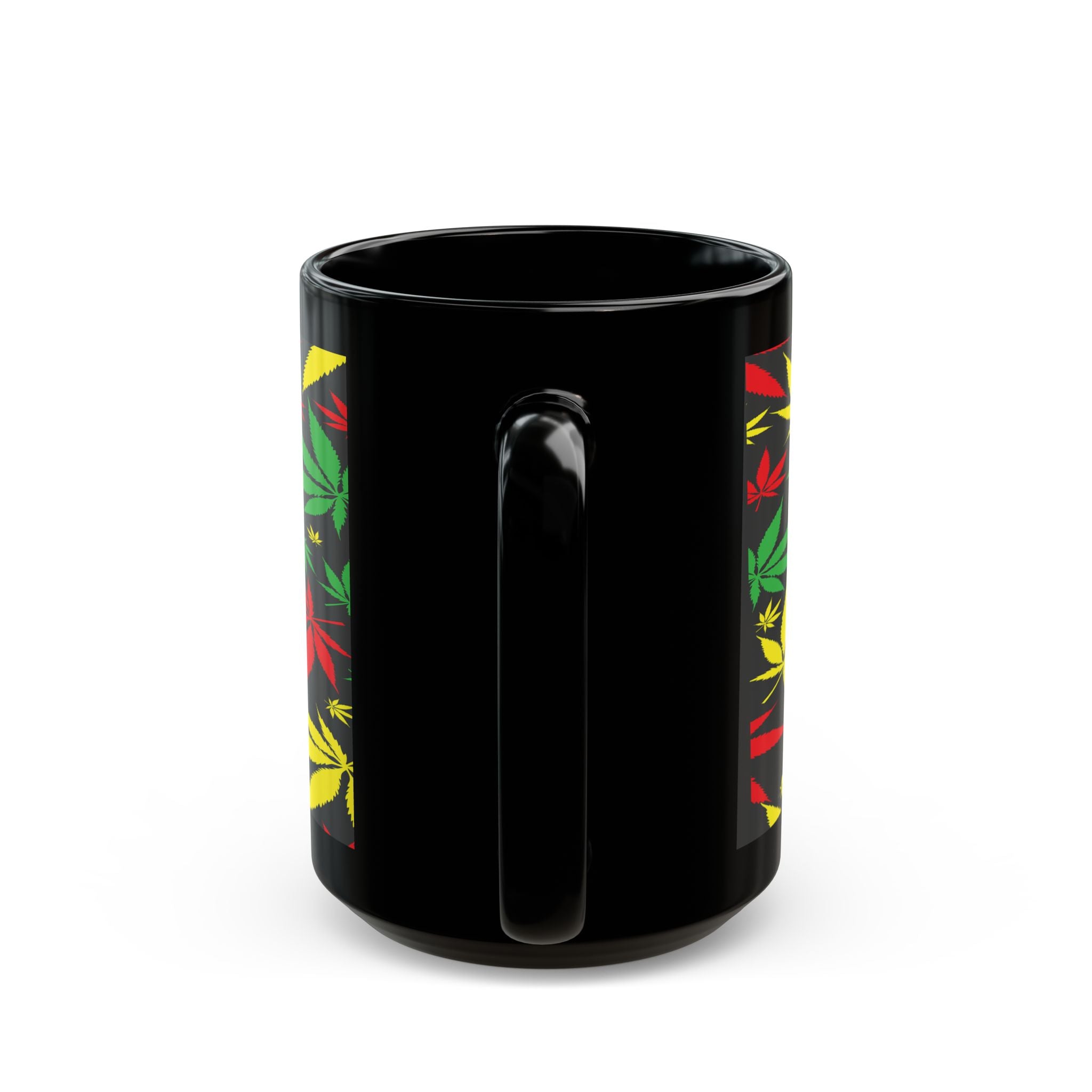 Ceramic 11oz & 15oz Colorful Cannabis Leaf Mug - For Relaxed Irie Vibes