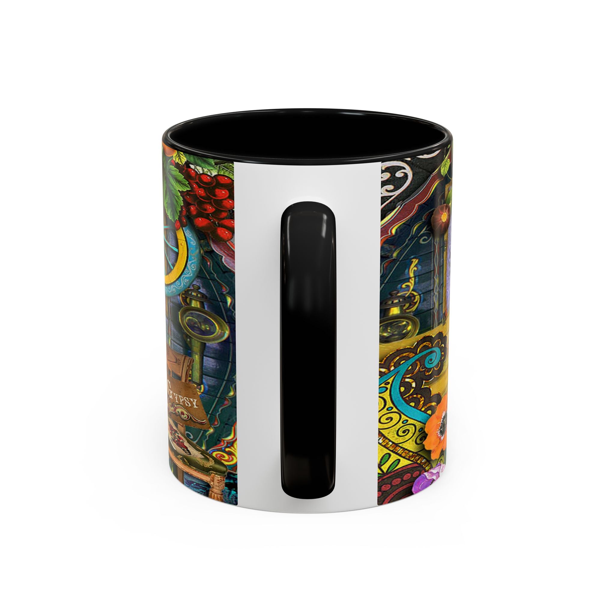 Bohemian Accent Coffee Mug - Artistic Gypsy Design, 11 & 15oz