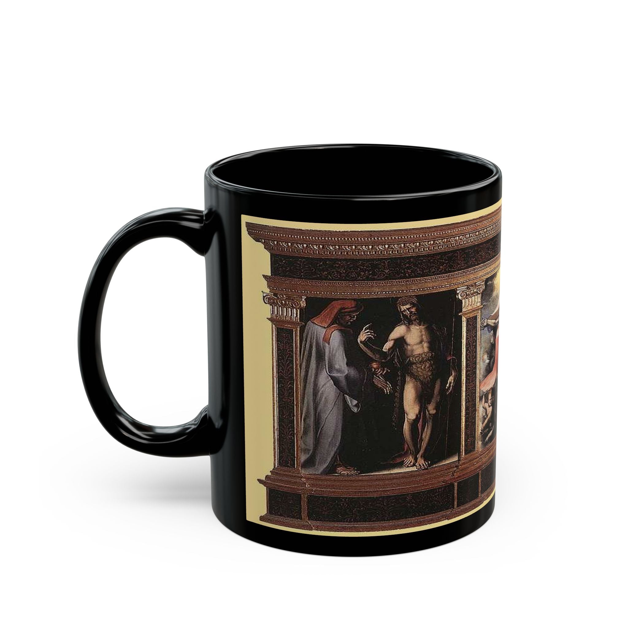 Ceramic Black Mug 11 & 15oz – Classic Devine Masterpiece Design