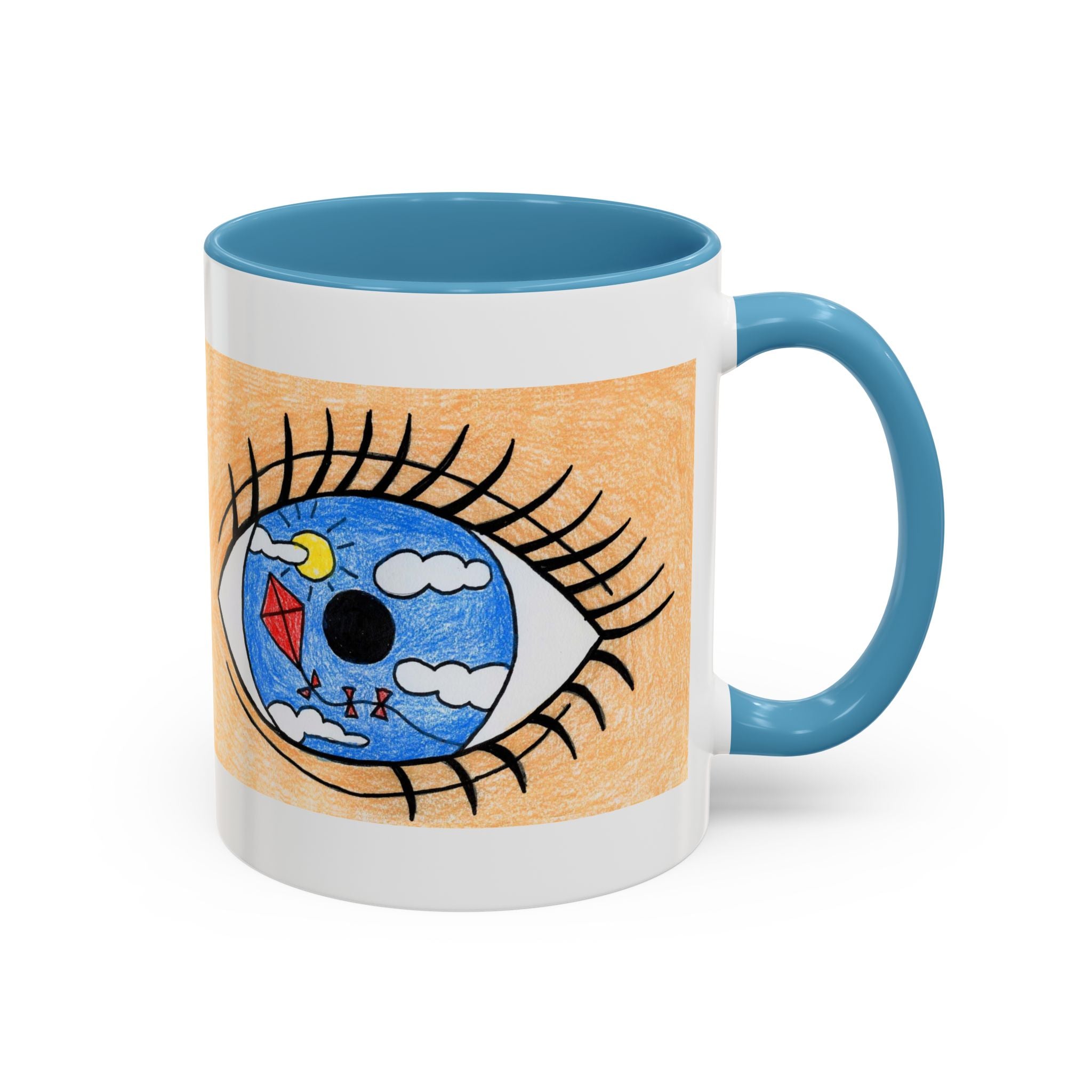 Whimsical Eye Design Coffee Mug - Unique Artistic Gift for Dreamers