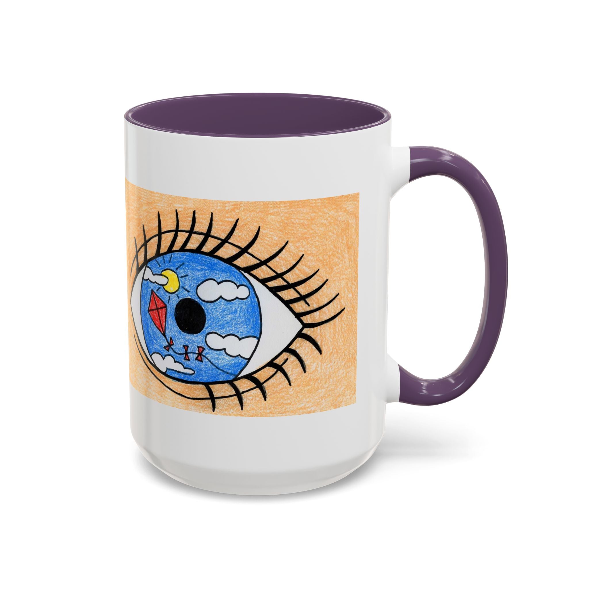 Whimsical Eye Design Coffee Mug - Unique Artistic Gift for Dreamers