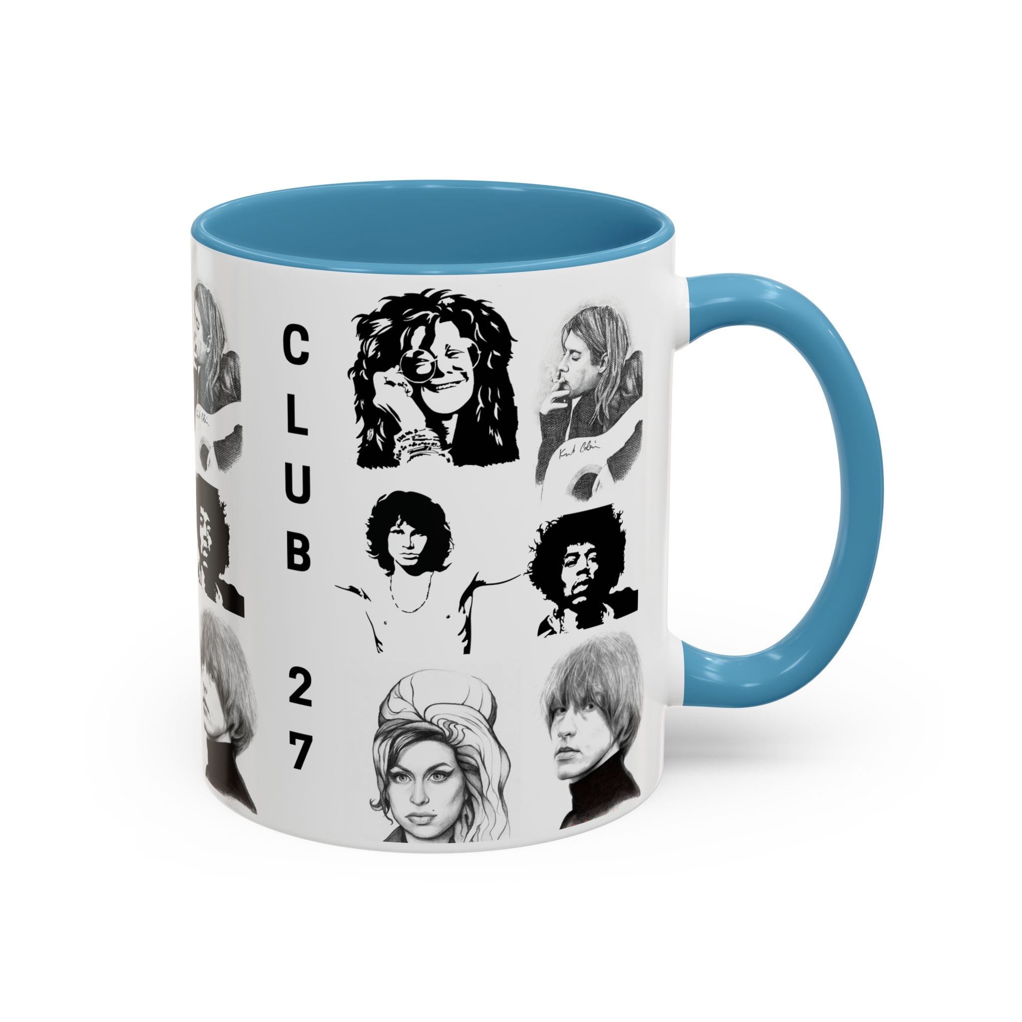 Club 27 Accent Coffee Mug 11oz + 15oz ~ Dead Rock Icons ~