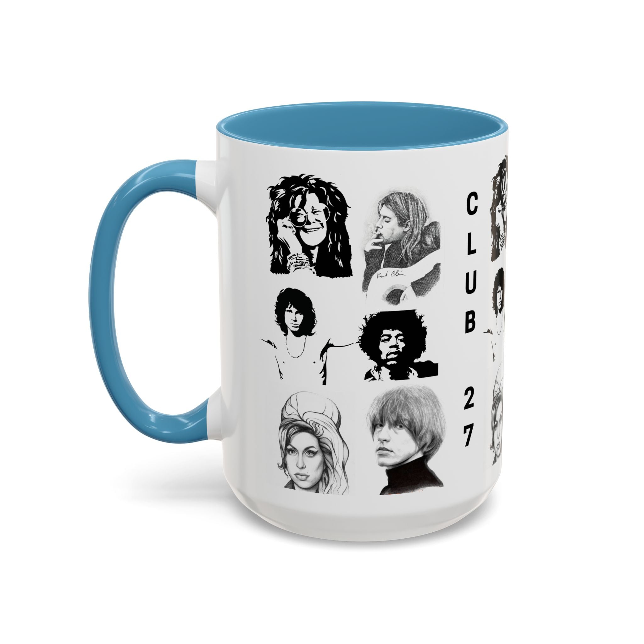 Club 27 Accent Coffee Mug 11oz + 15oz ~ Dead Rock Icons ~