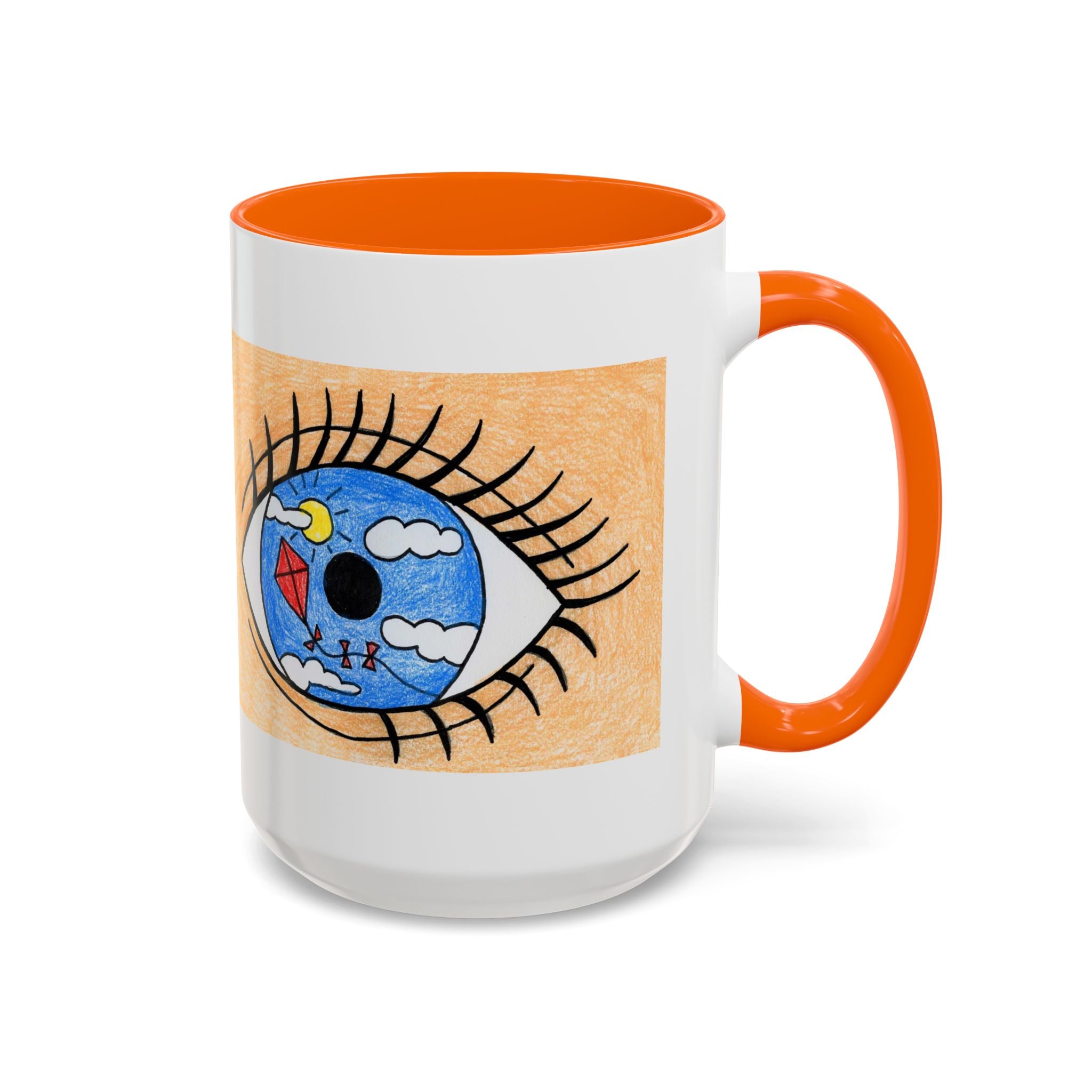 Whimsical Eye Design Coffee Mug - Unique Artistic Gift for Dreamers