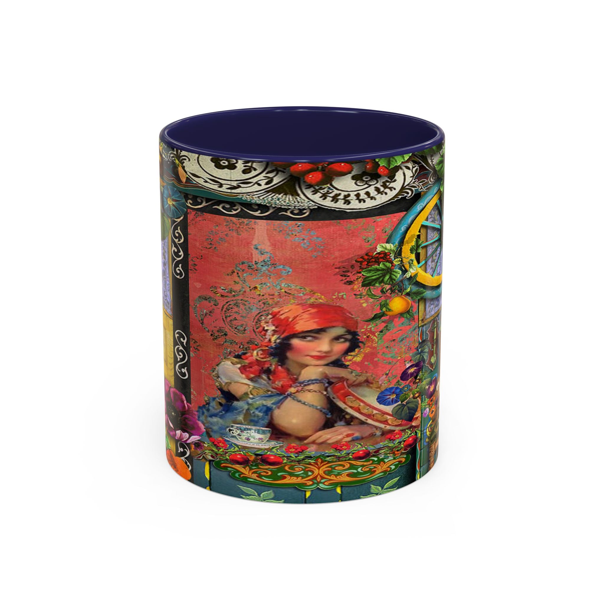 Bohemian Accent Coffee Mug - Artistic Gypsy Design, 11 & 15oz