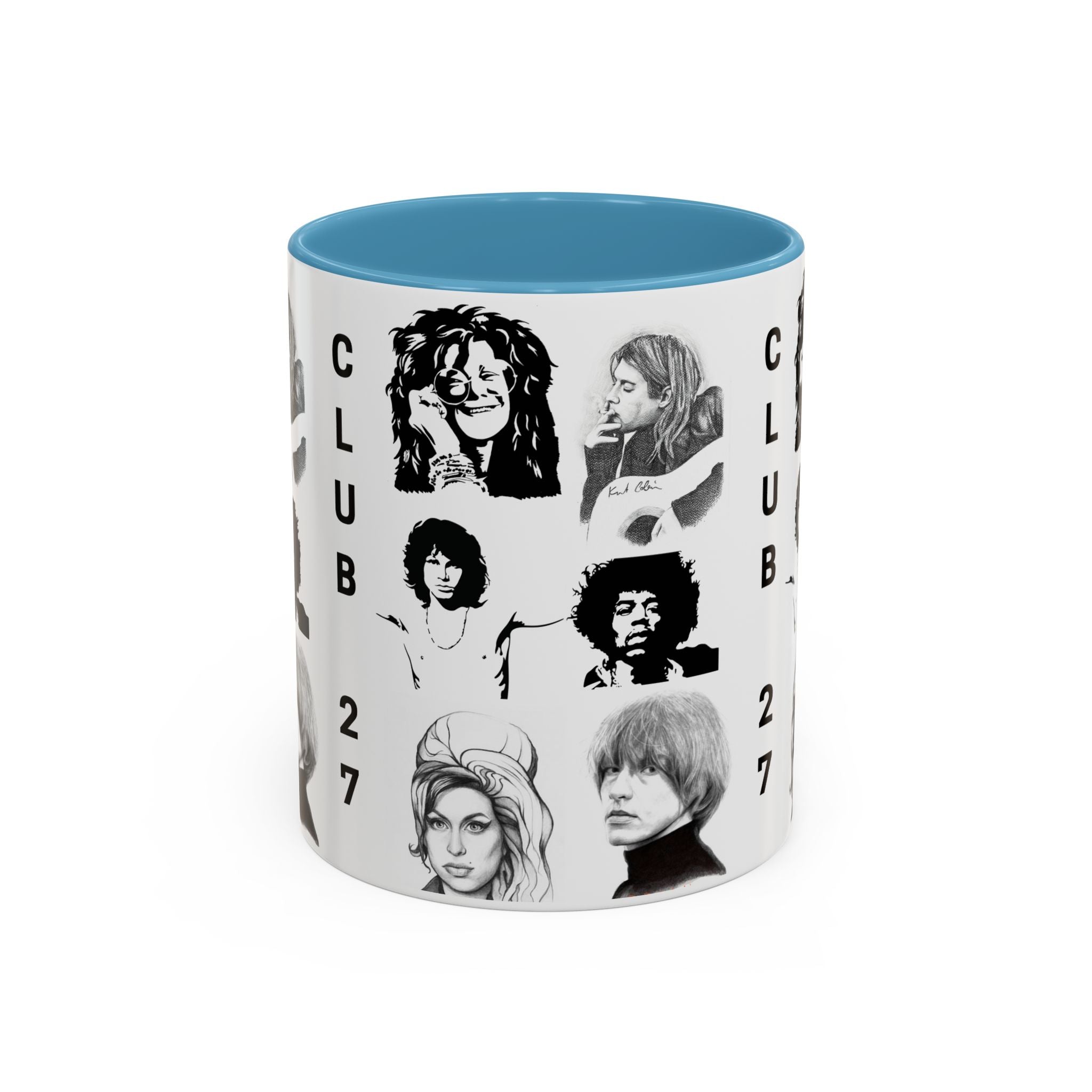 Club 27 Accent Coffee Mug 11oz + 15oz ~ Dead Rock Icons ~