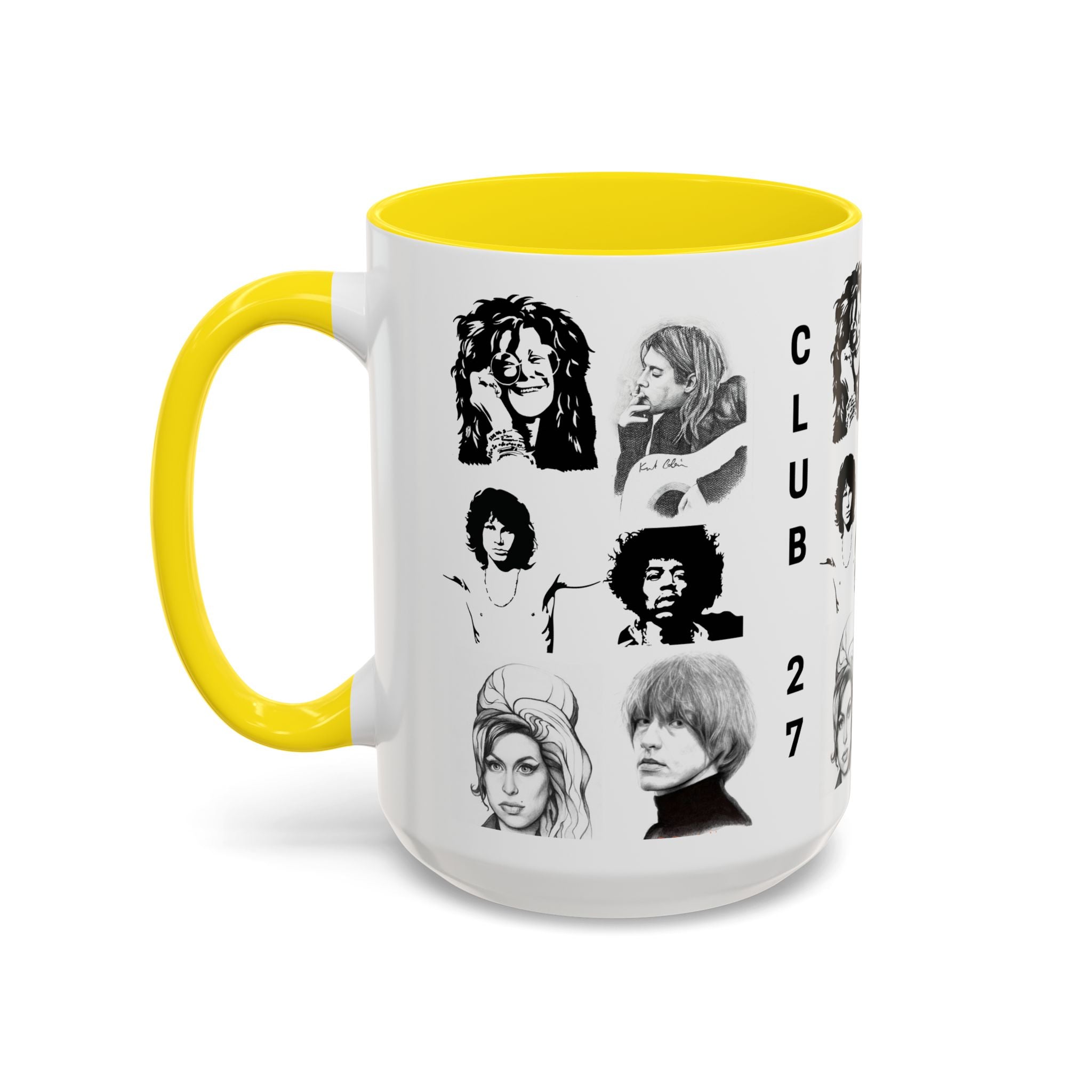 Club 27 Accent Coffee Mug 11oz + 15oz ~ Dead Rock Icons ~
