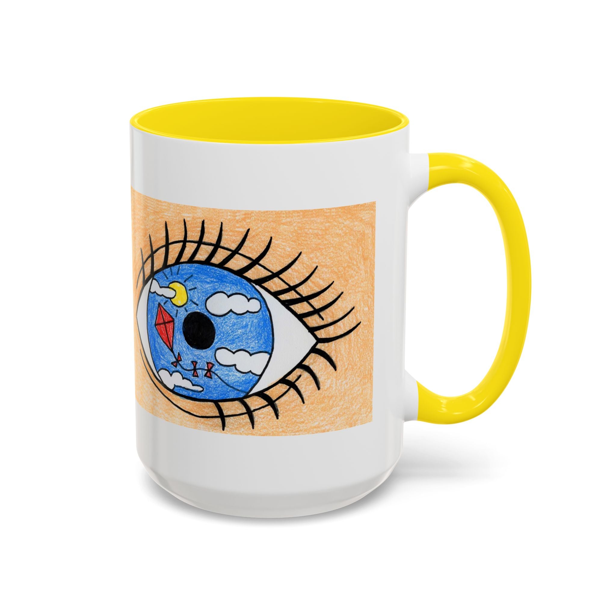 Whimsical Eye Design Coffee Mug - Unique Artistic Gift for Dreamers