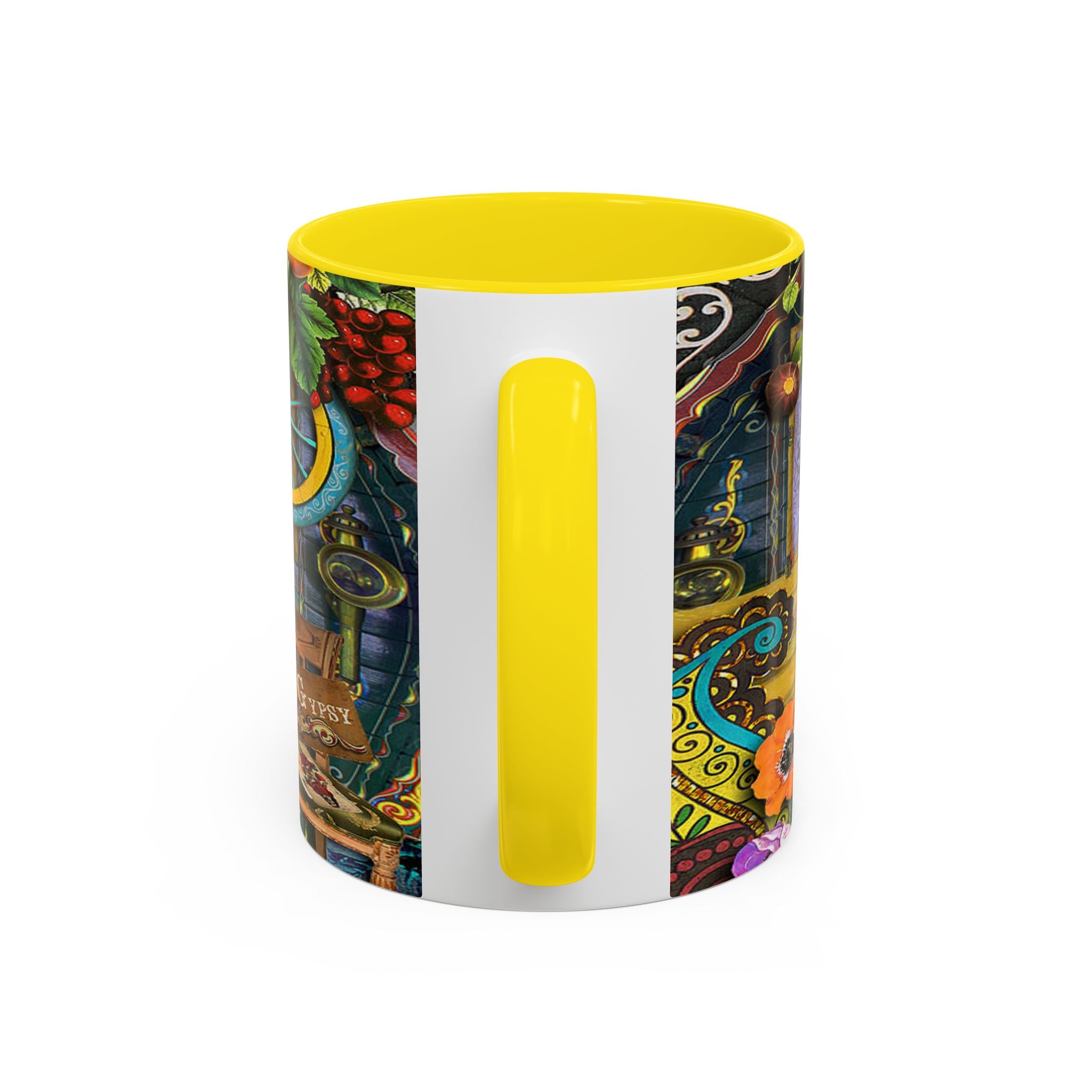 Bohemian Accent Coffee Mug - Artistic Gypsy Design, 11 & 15oz