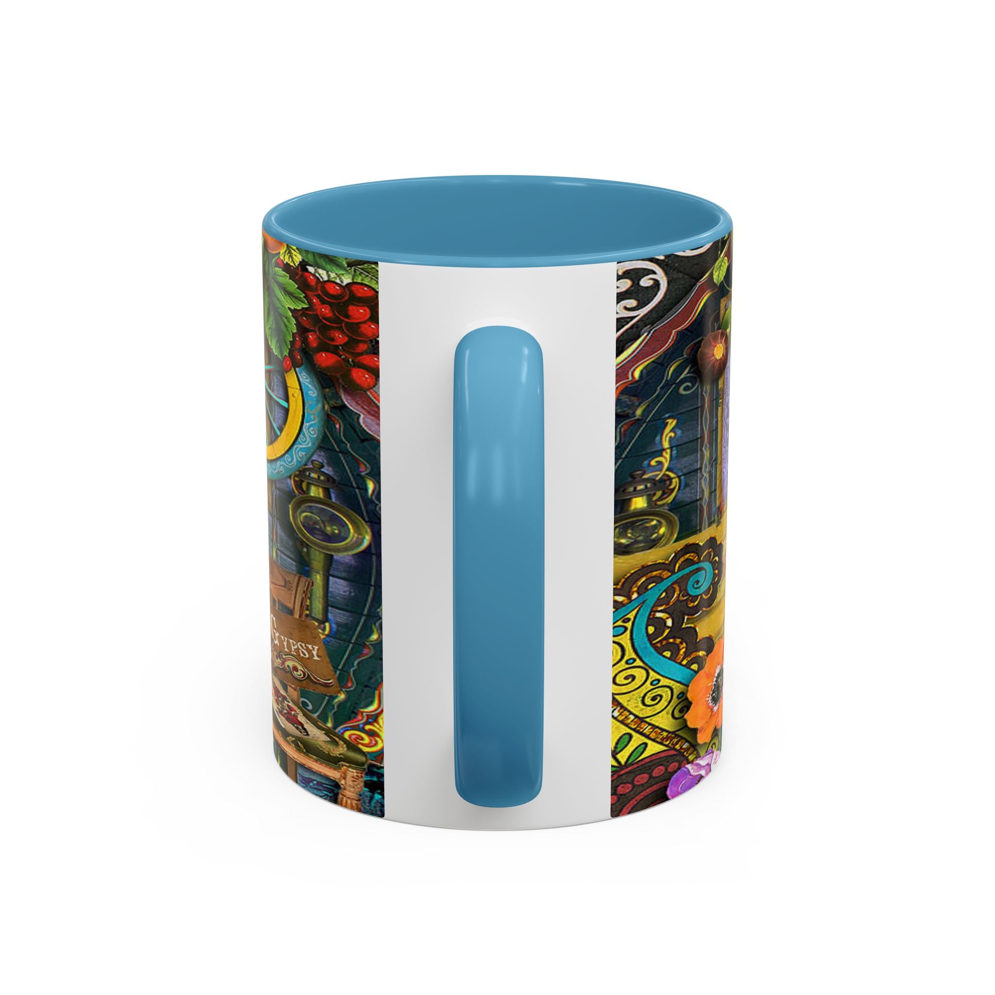 Bohemian Accent Coffee Mug - Artistic Gypsy Design, 11 & 15oz