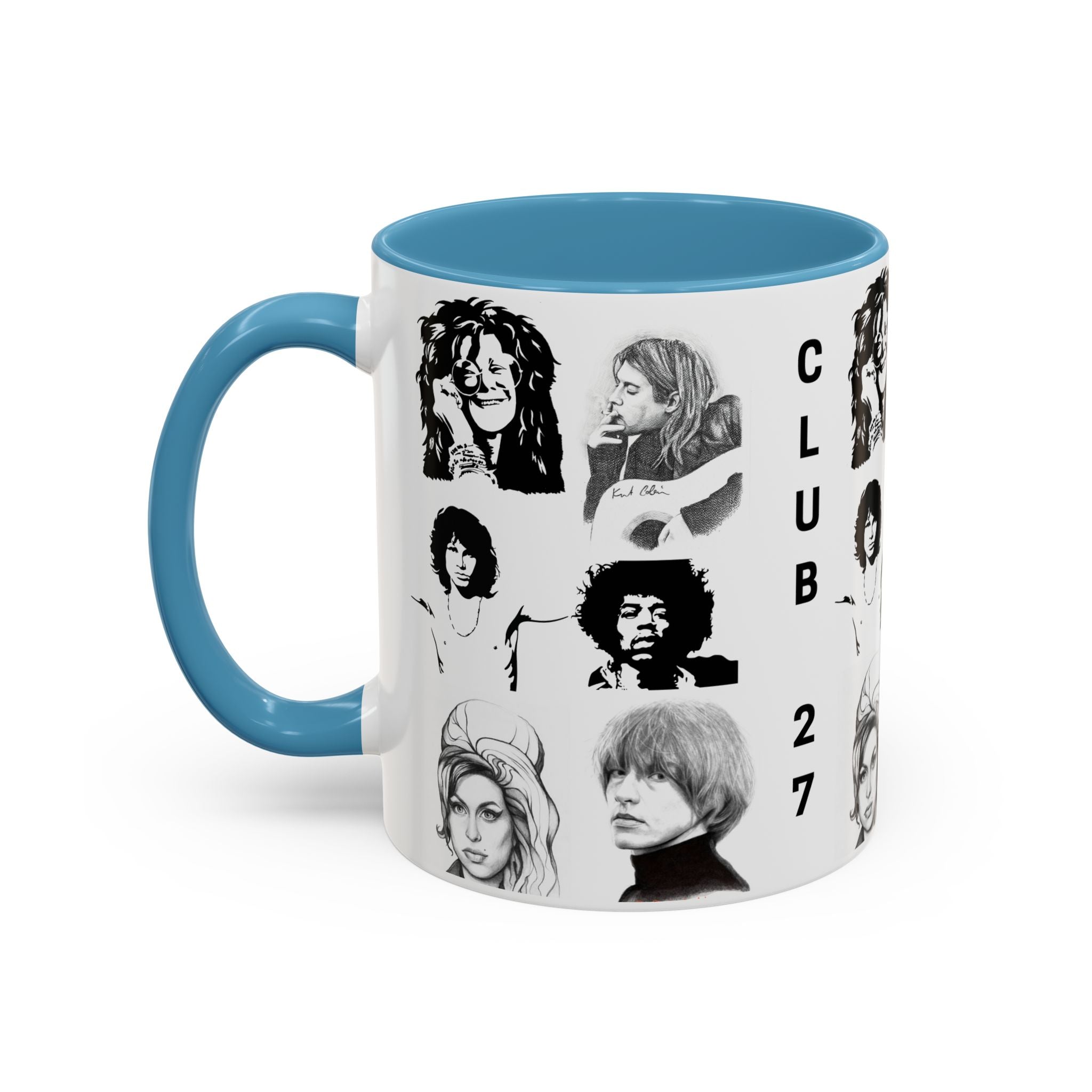 Club 27 Accent Coffee Mug 11oz + 15oz ~ Dead Rock Icons ~