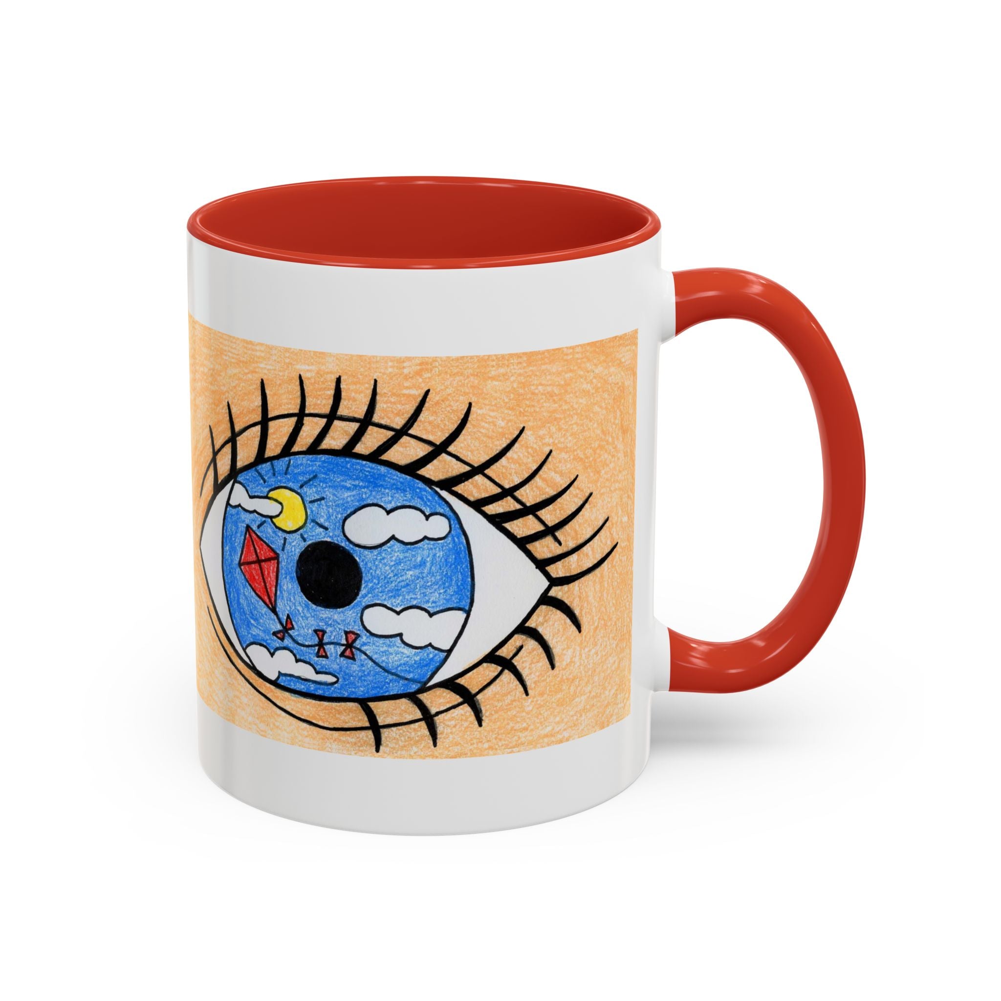 Whimsical Eye Design Coffee Mug - Unique Artistic Gift for Dreamers