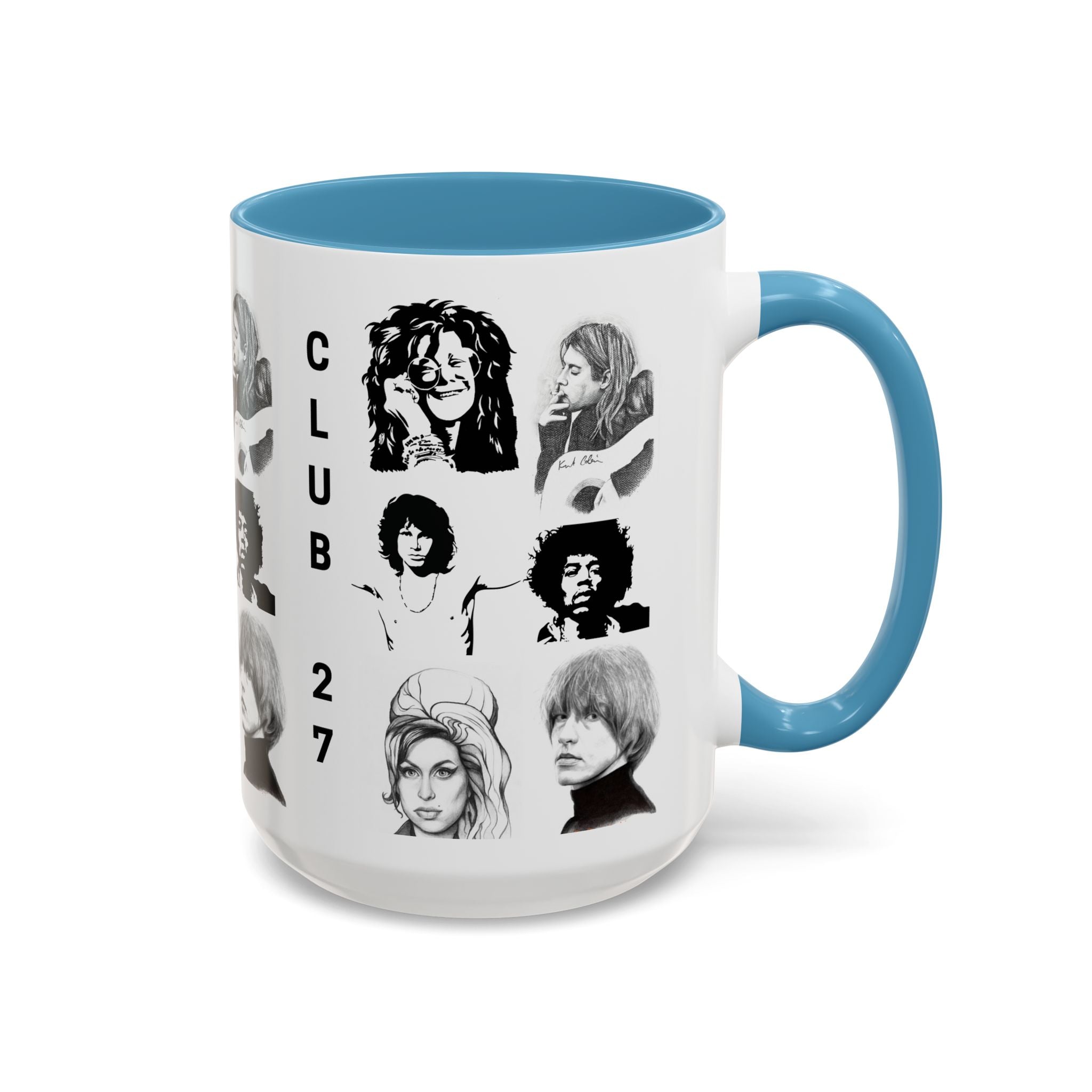 Club 27 Accent Coffee Mug 11oz + 15oz ~ Dead Rock Icons ~